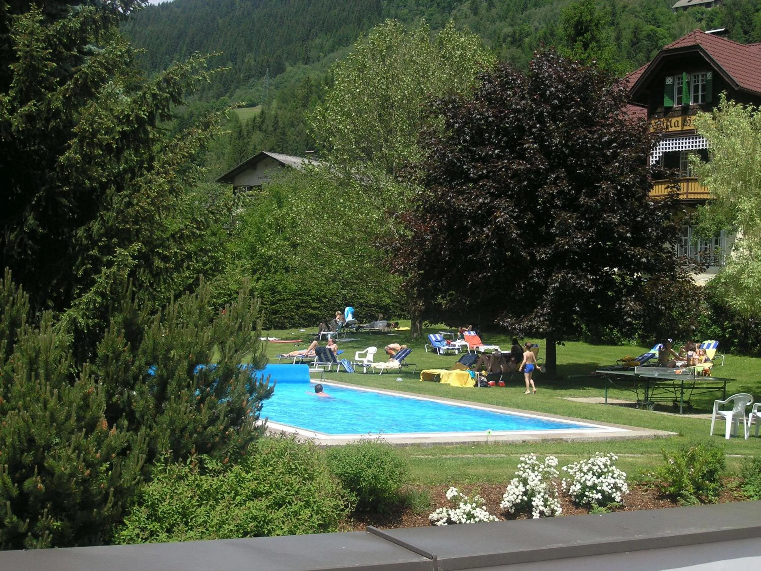 Pool view in Hotel Burgstallerhof
