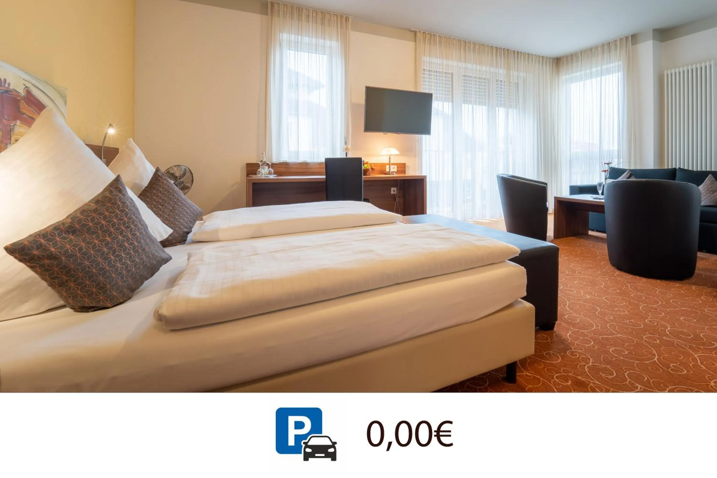 Text overlay, Bed in Hotel St Georg - Regensburg