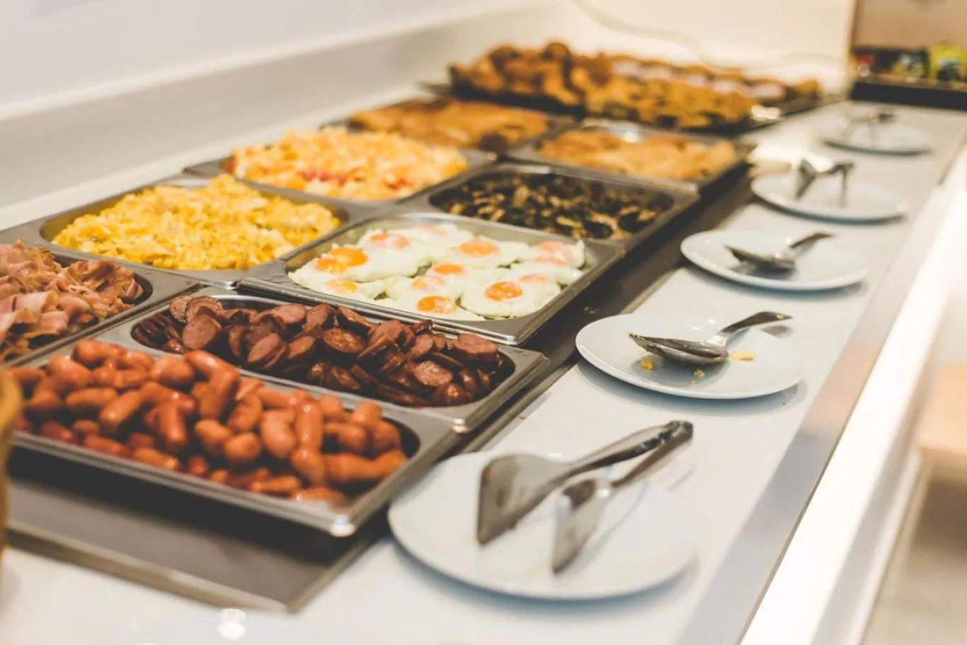 Buffet breakfast in Matoula Beach