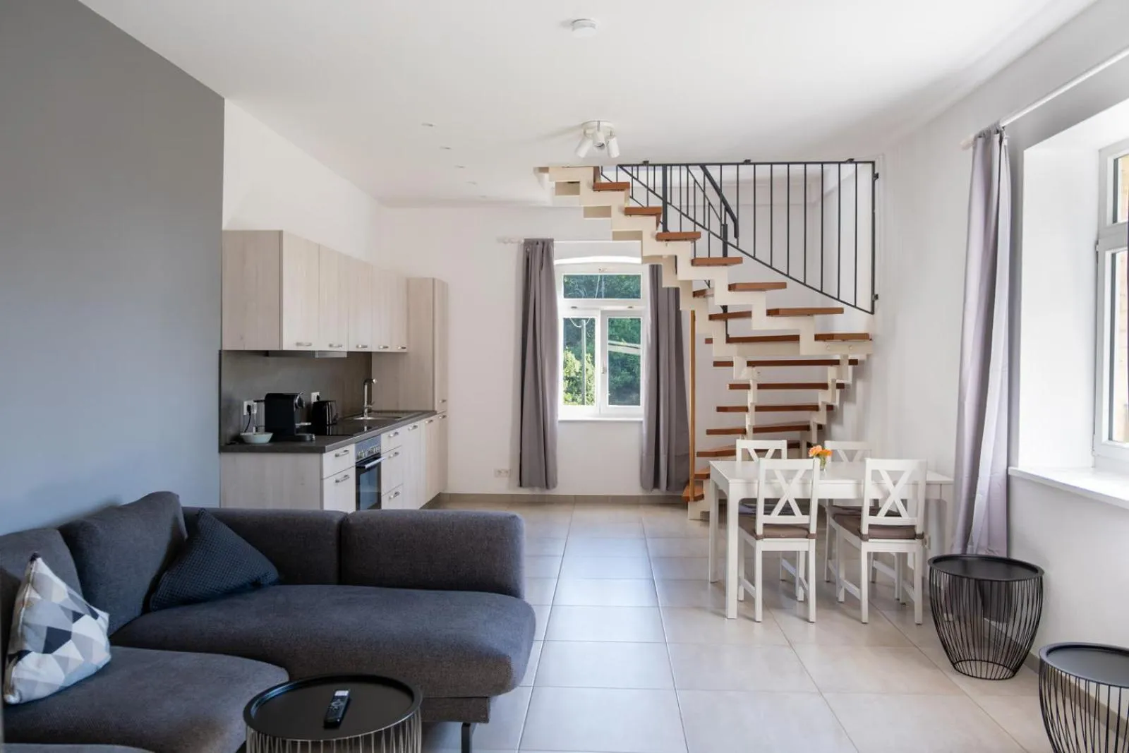 Kitchen or kitchenette in Ferienwohnung Hof Armada