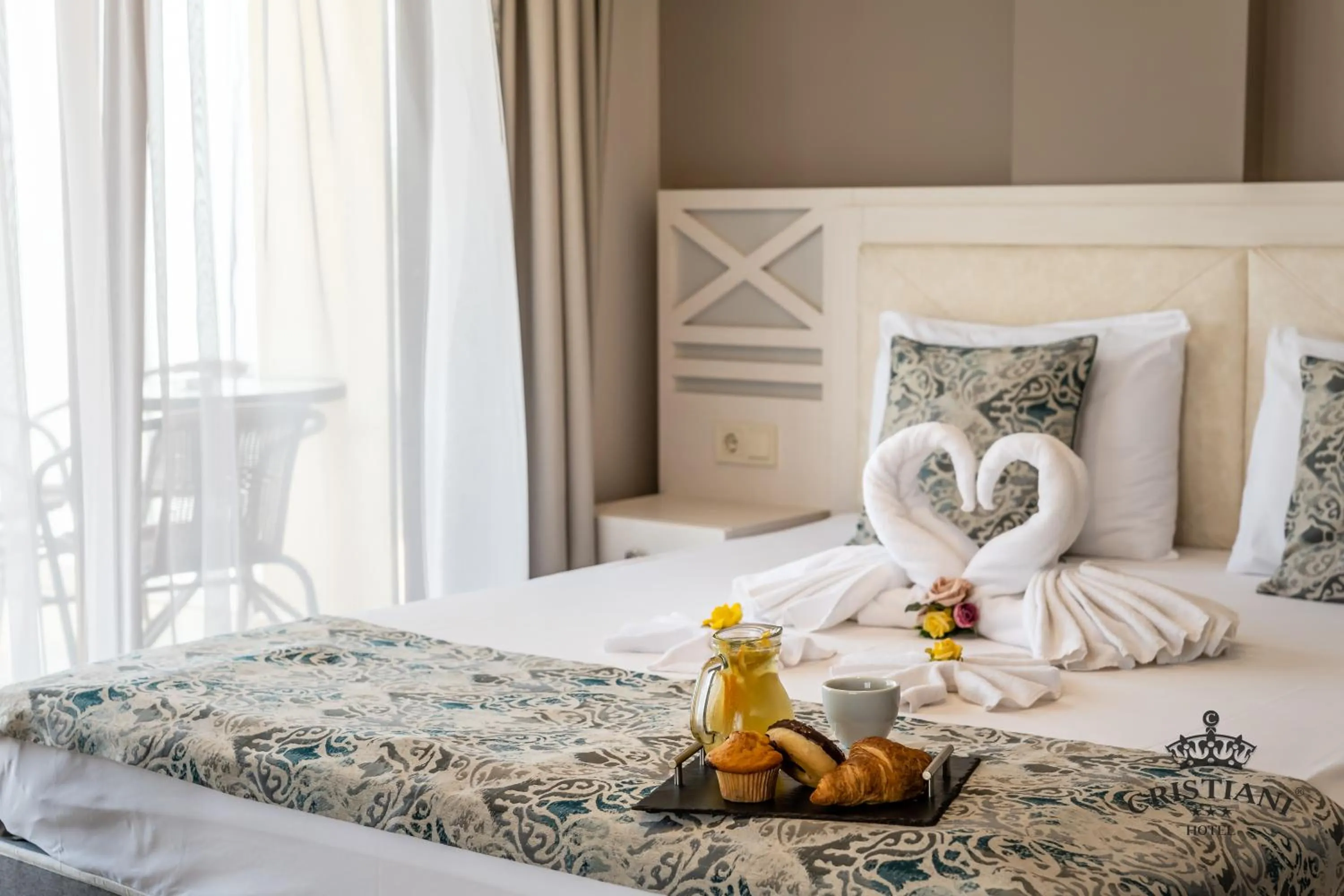 Bed in Cristiani Hotel Sozopol