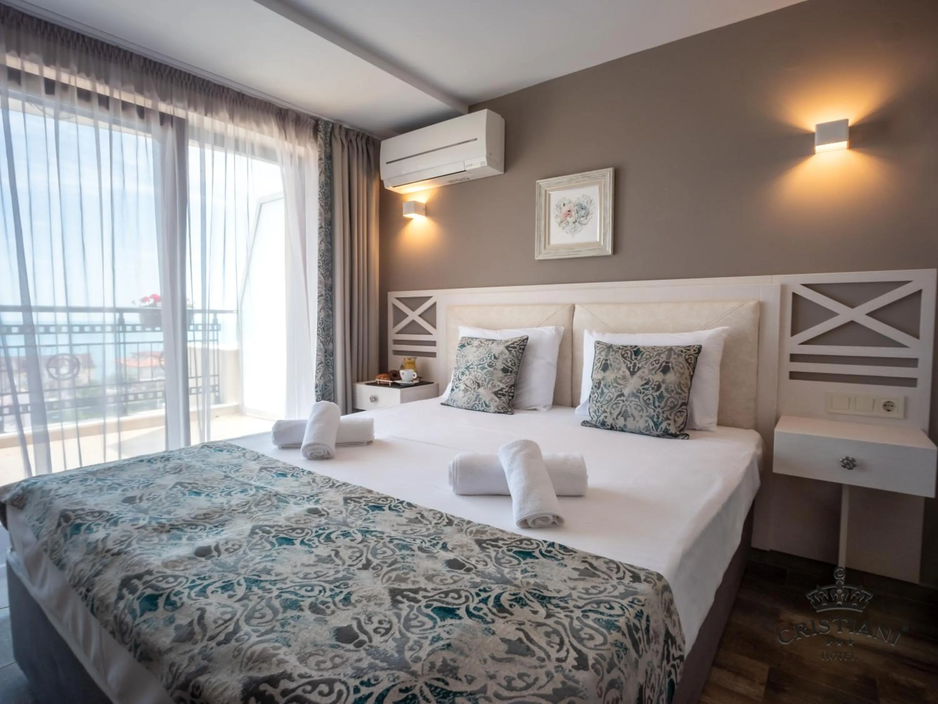 Bed in Cristiani Hotel Sozopol