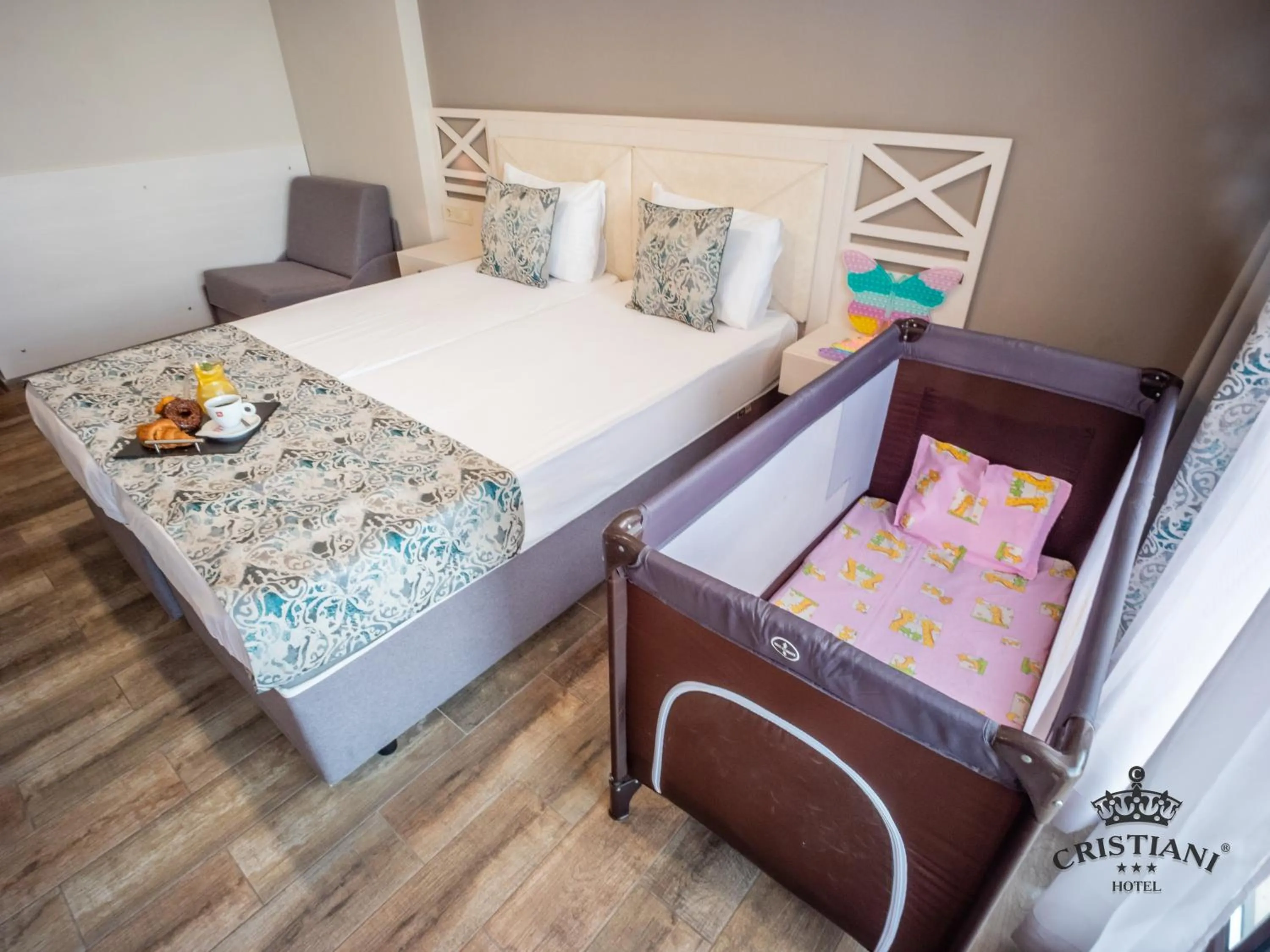 Bed in Cristiani Hotel Sozopol