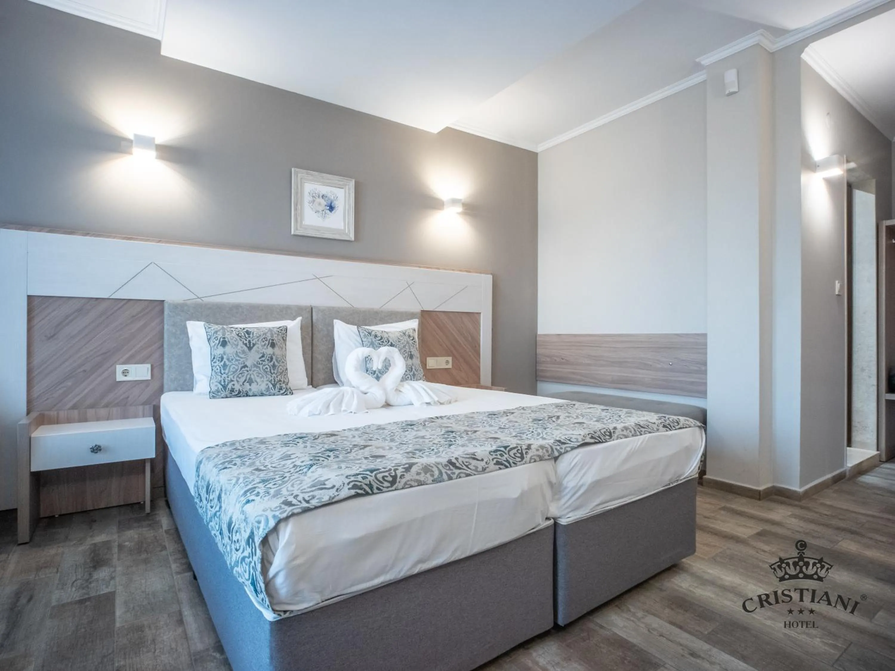Bed in Cristiani Hotel Sozopol