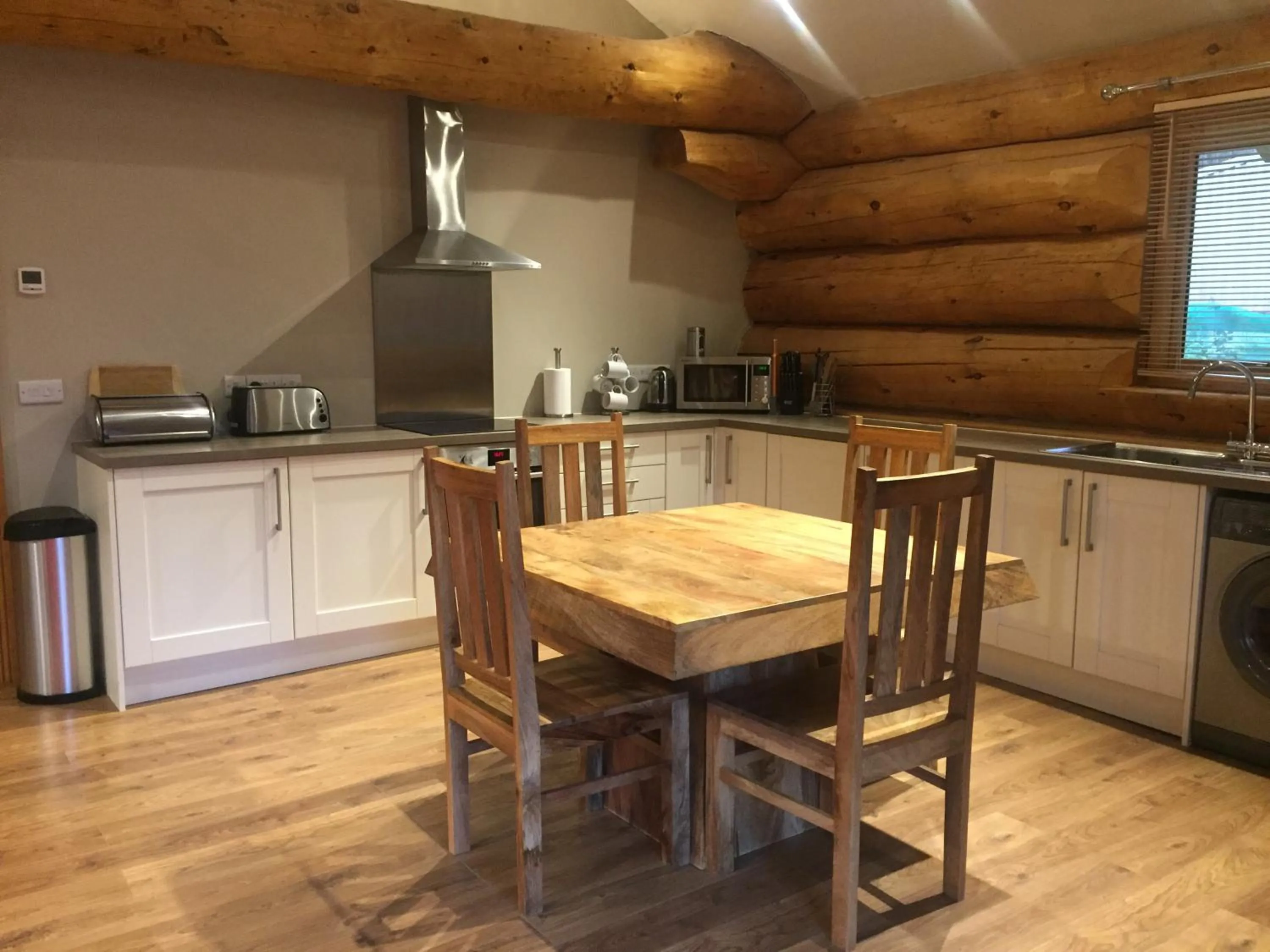 Kitchen or kitchenette in Ewes Water Log Cabins