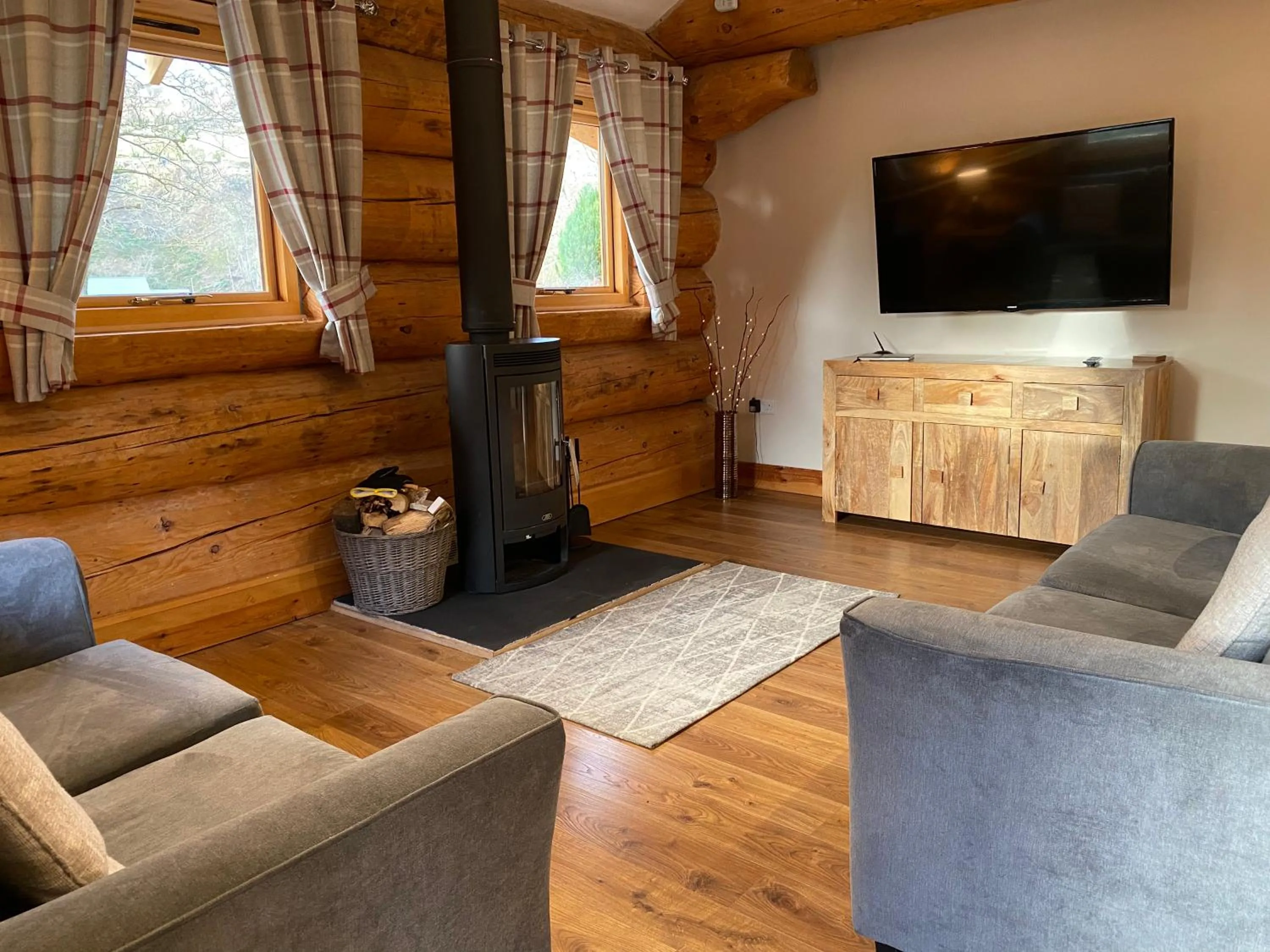 TV and multimedia in Ewes Water Log Cabins