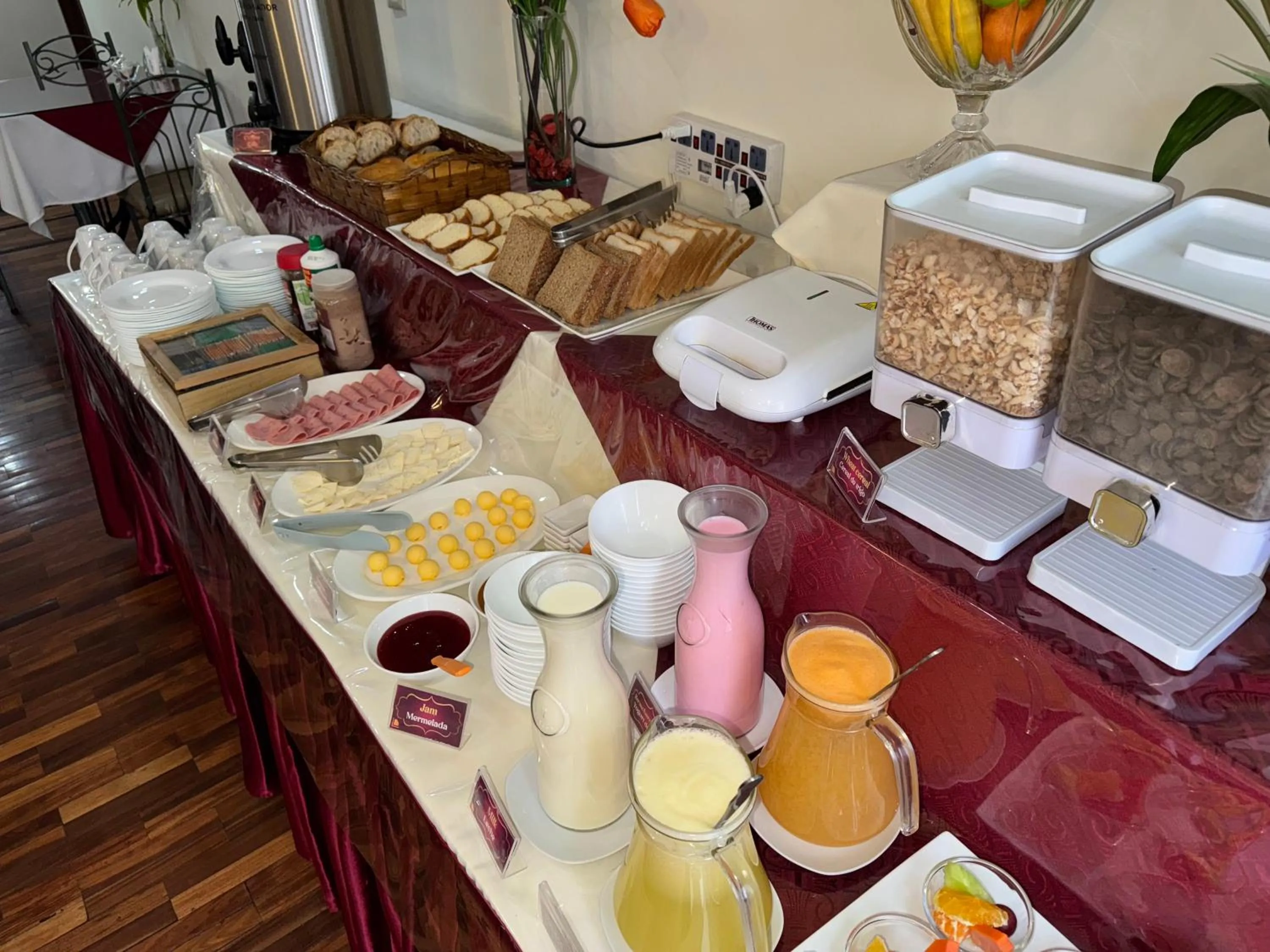 Continental breakfast in Luxstone Executive & Suites