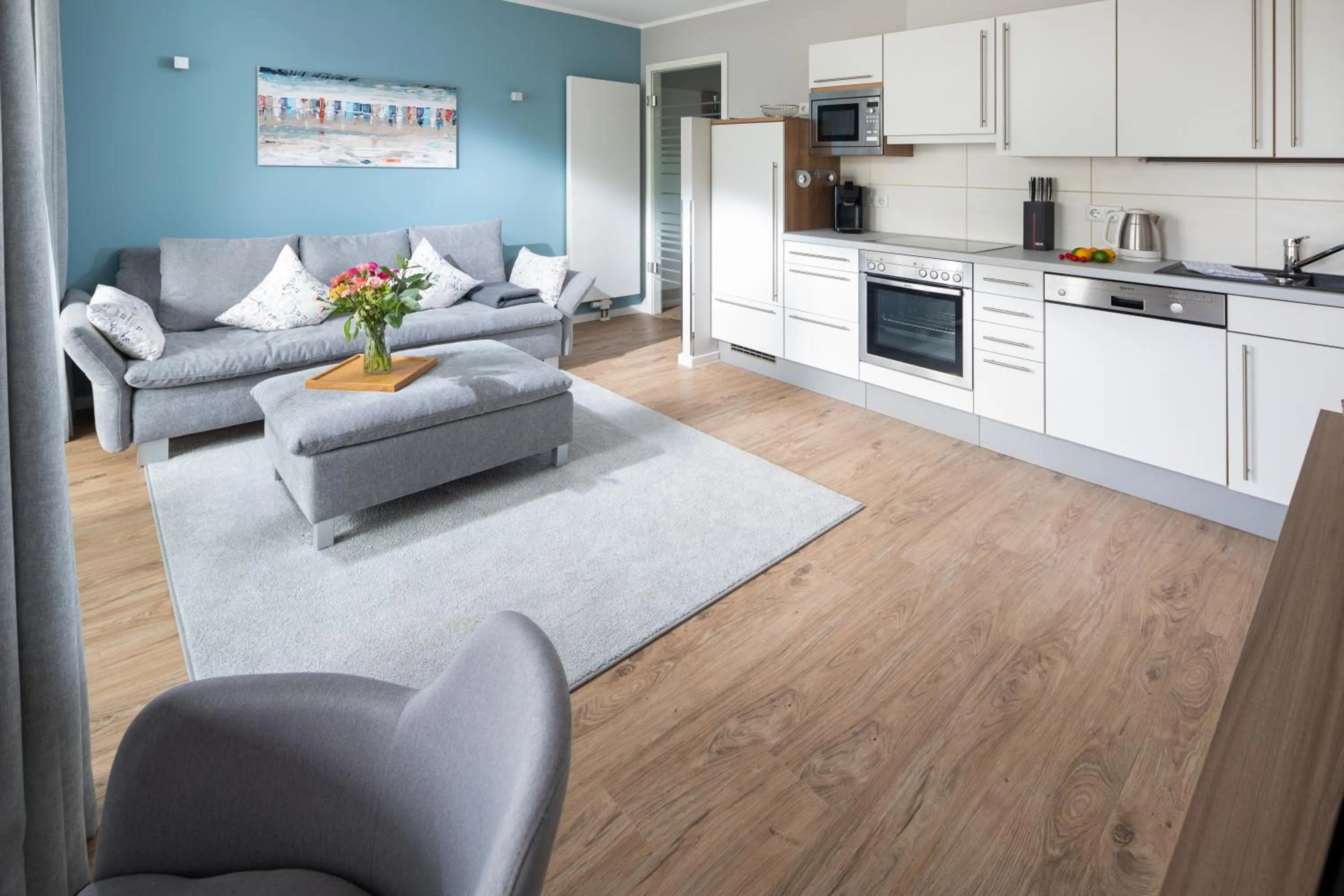 Kitchen or kitchenette in Düsseldorfer Hof Norderney A1