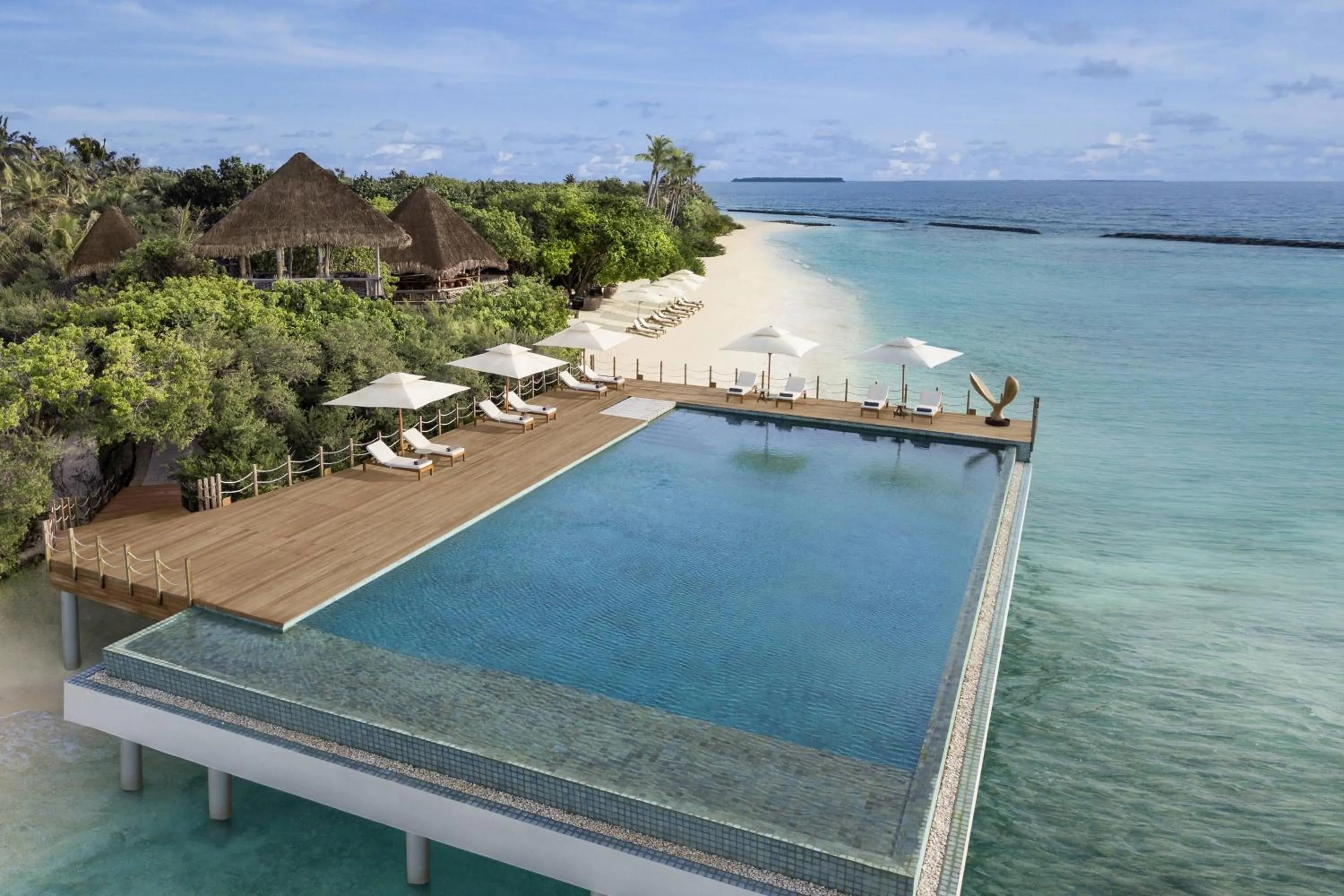 Swimming pool in JW Marriott Maldives Resort & Spa