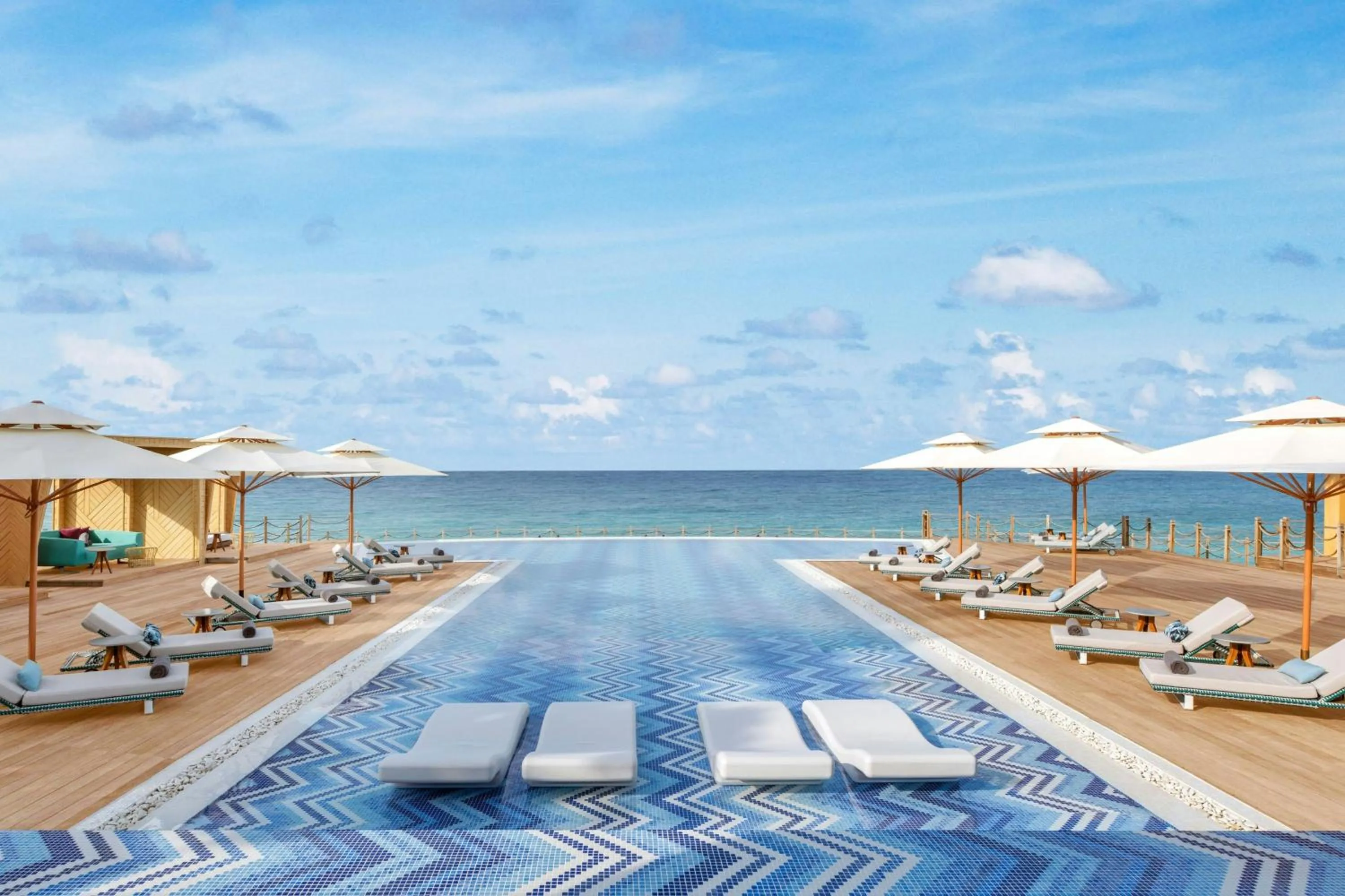 Swimming pool in JW Marriott Maldives Resort & Spa