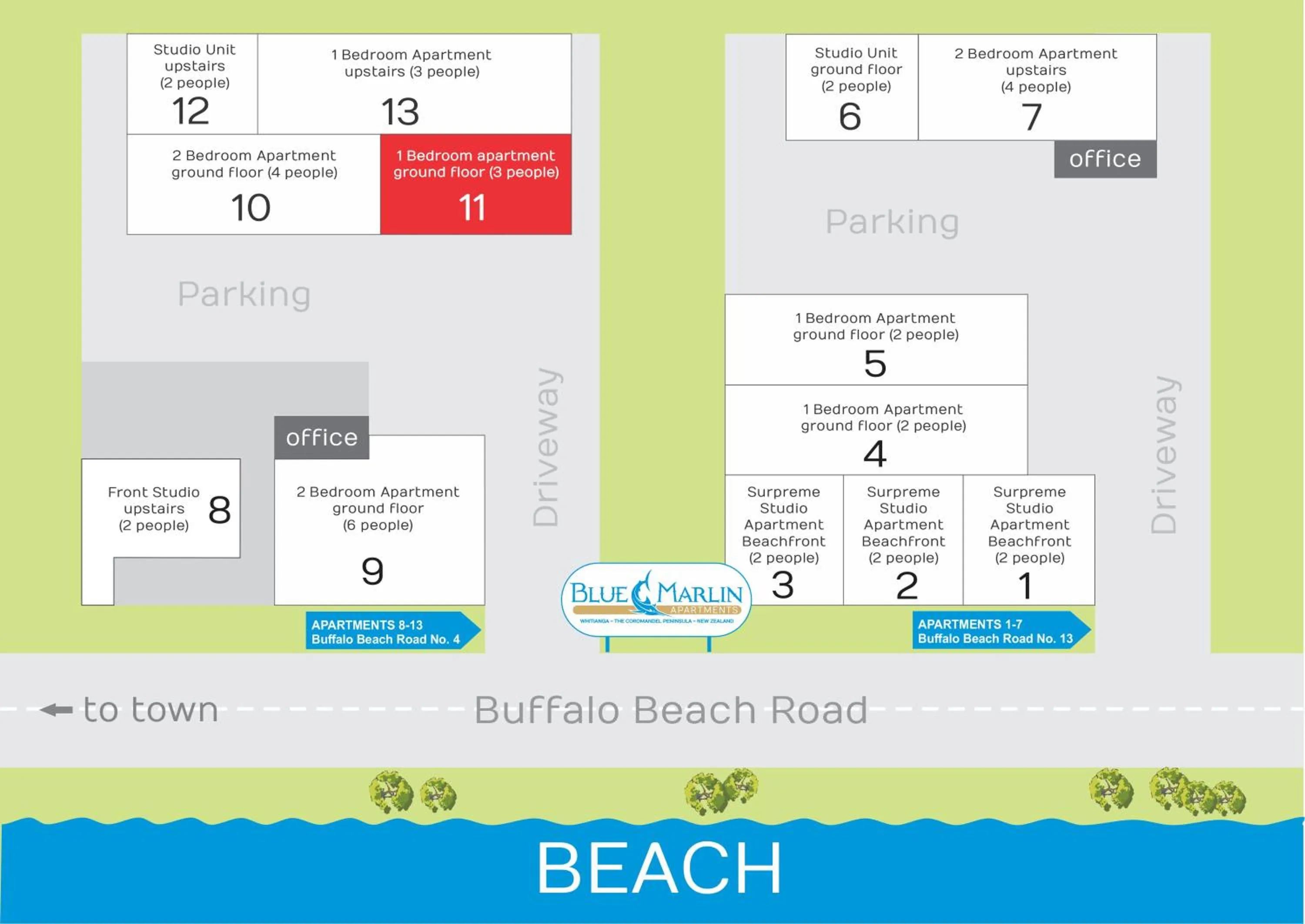 Floor plan in Blue Marlin Apartments