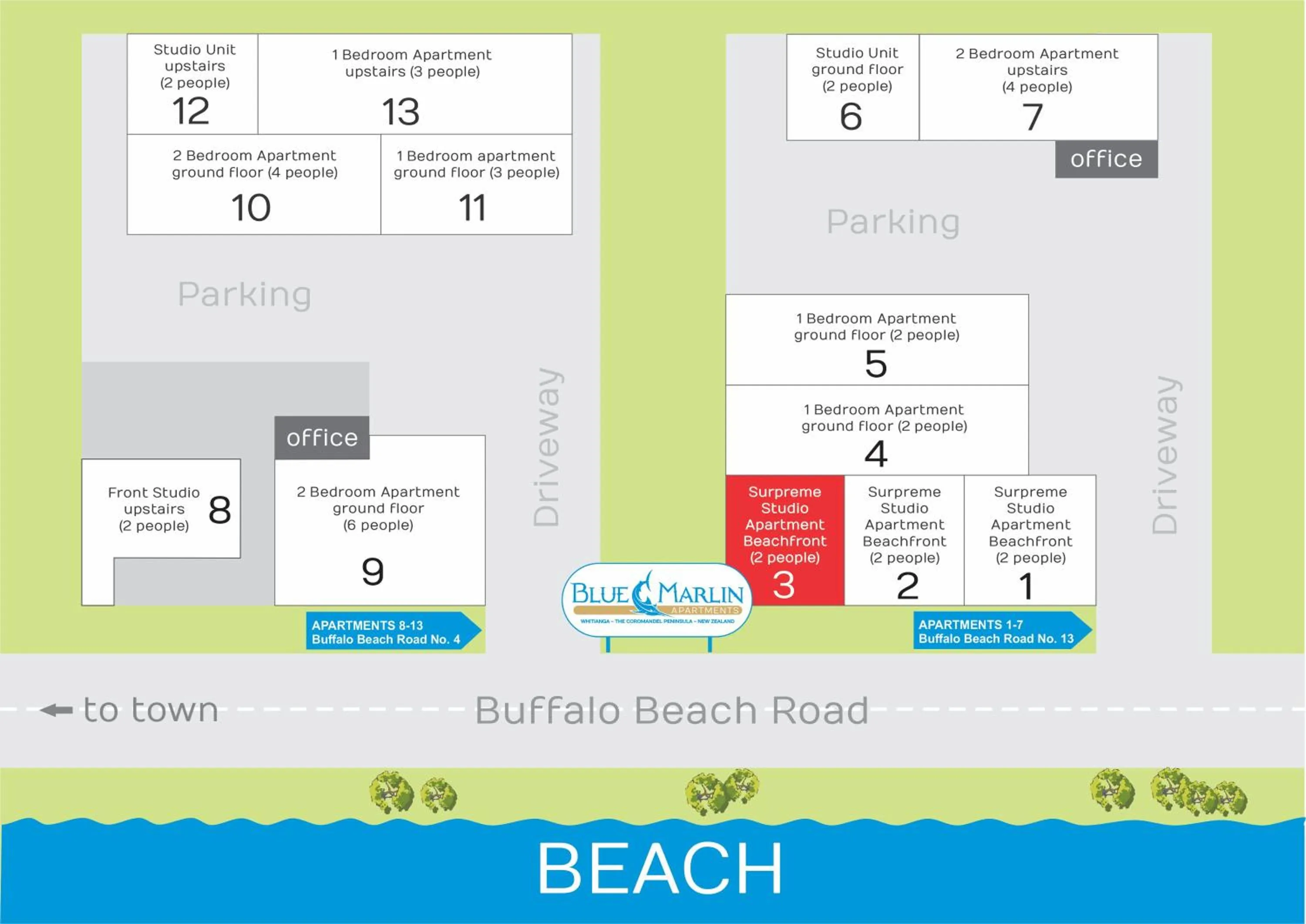 Floor plan in Blue Marlin Apartments