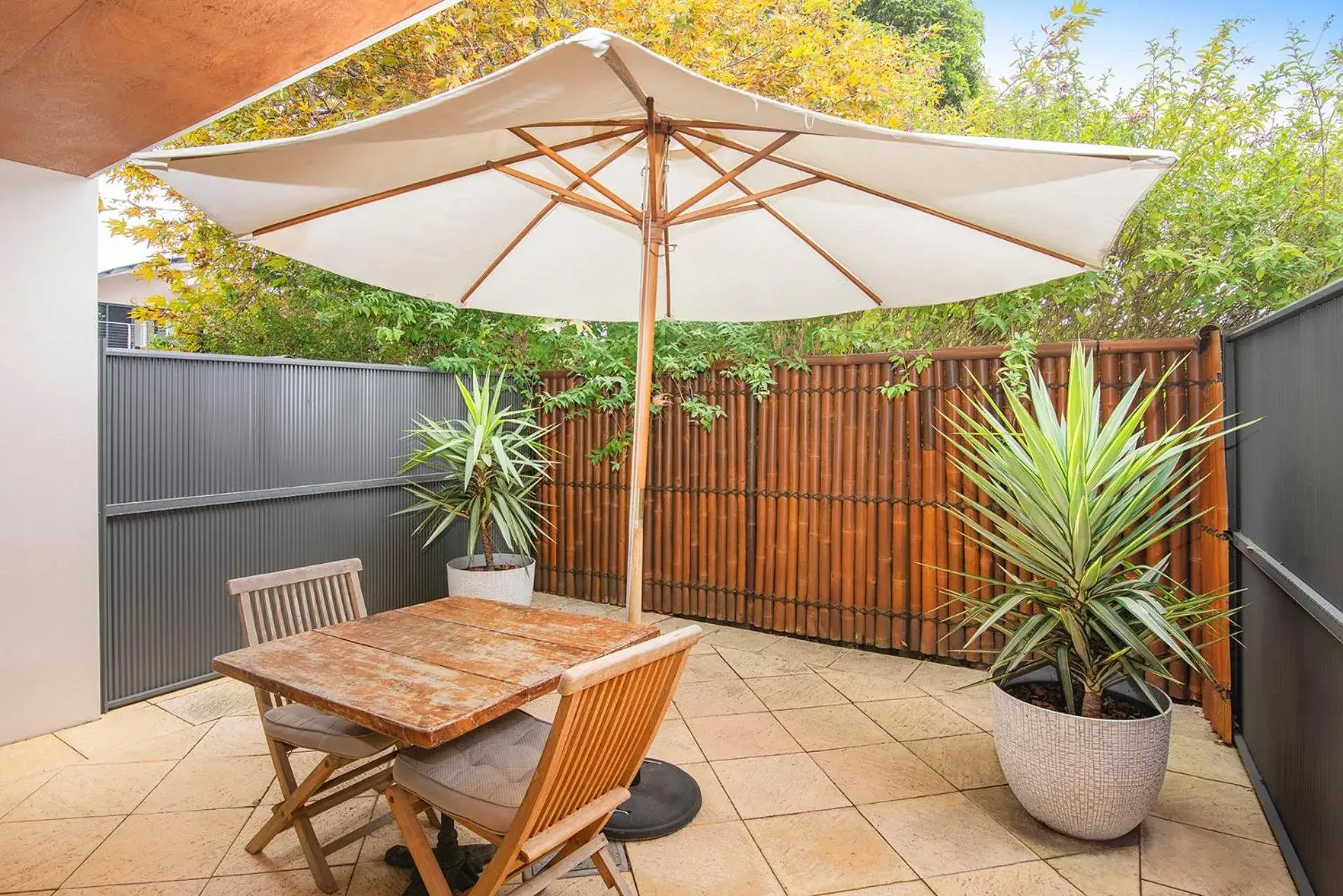 Inner courtyard view in Prideau's of Margaret River Inner courtyard view in Prideau's of Margaret River