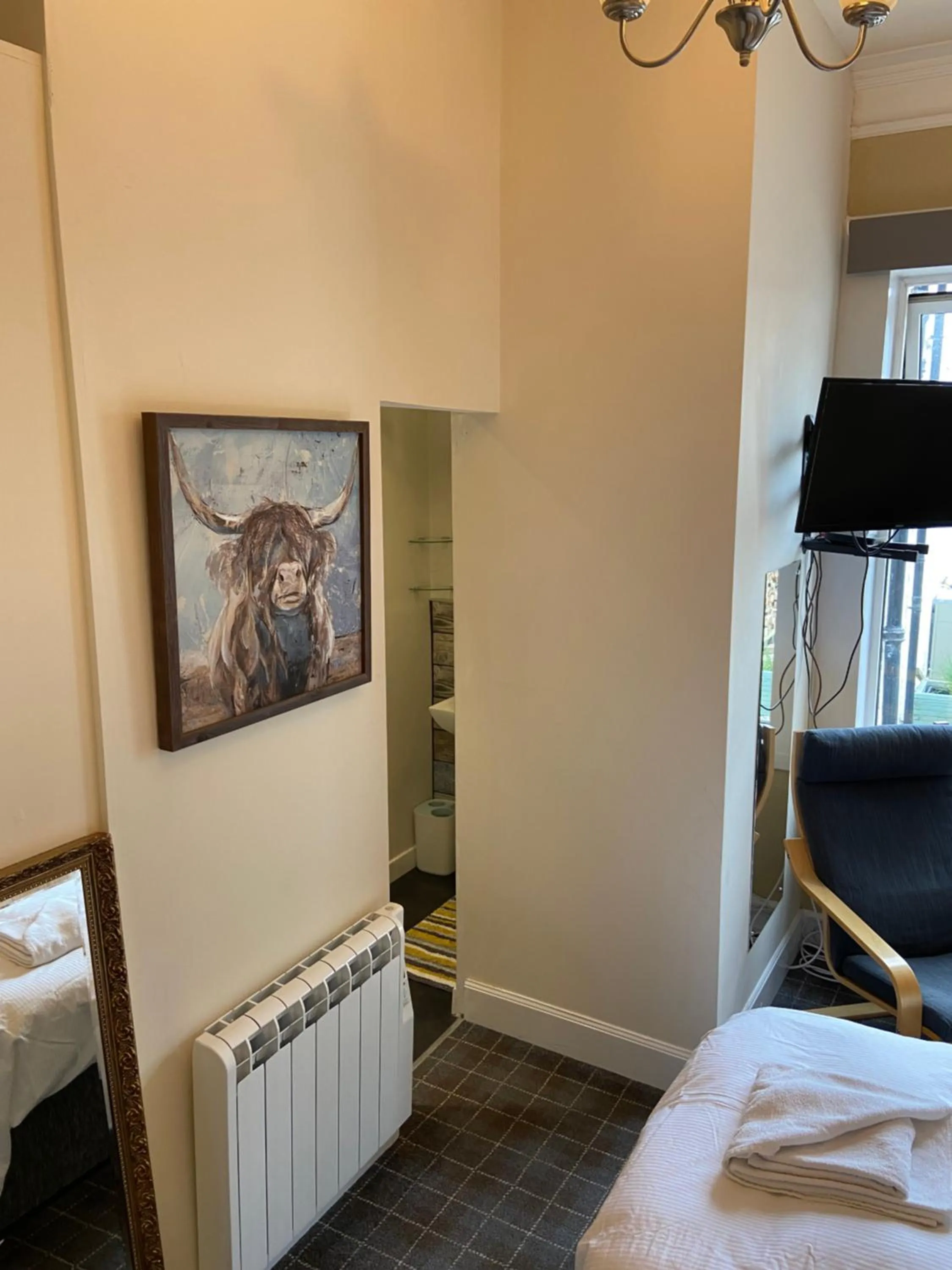 Seating area, Bed in No 4 Portpatrick B&B