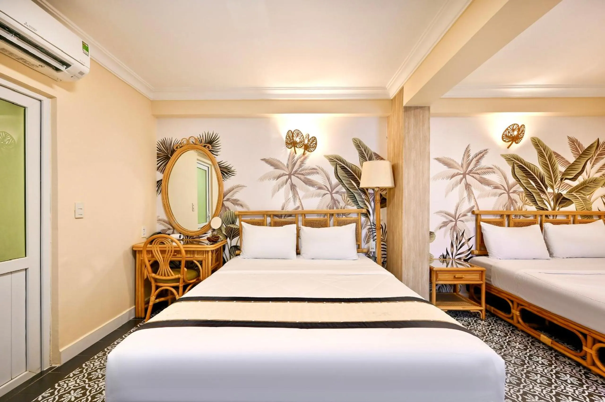 Bed in Spring House Saigon central park