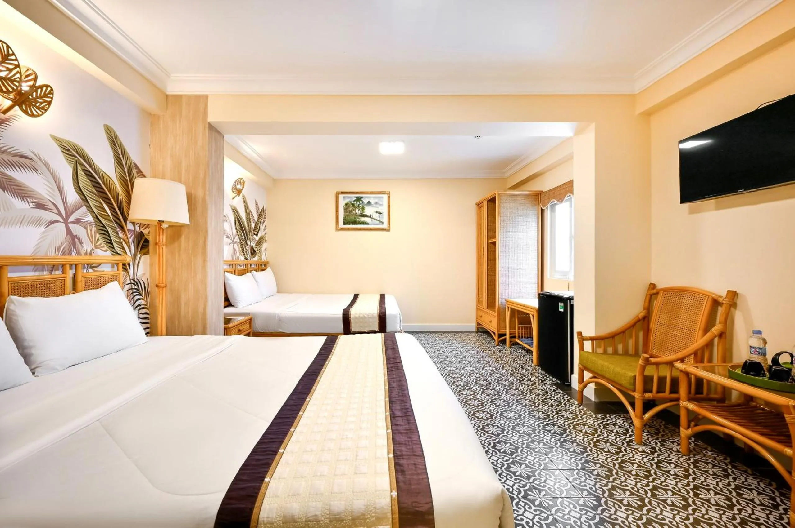 Bed in Spring House Saigon central park