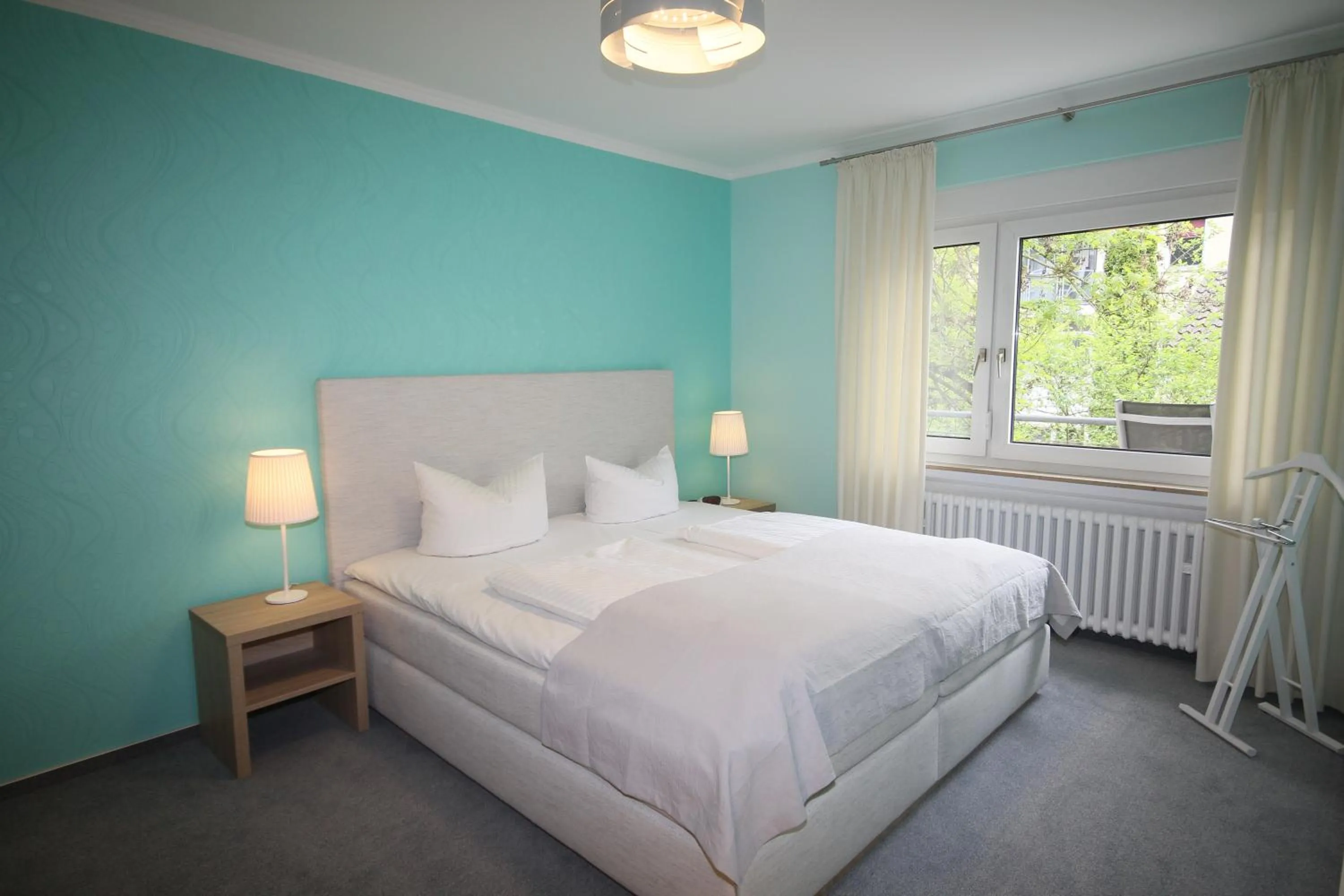 Bedroom, Bed in Cafe Schneidewind