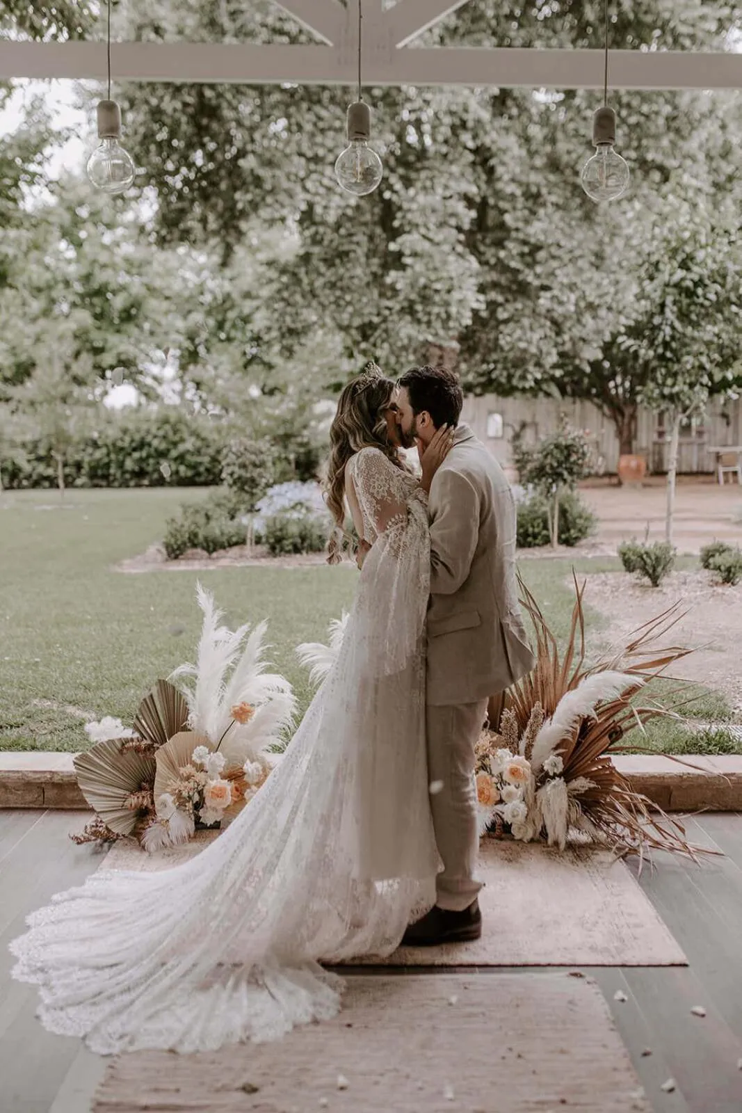 wedding in Chanticleer Gardens Barn cottage with a Pool
