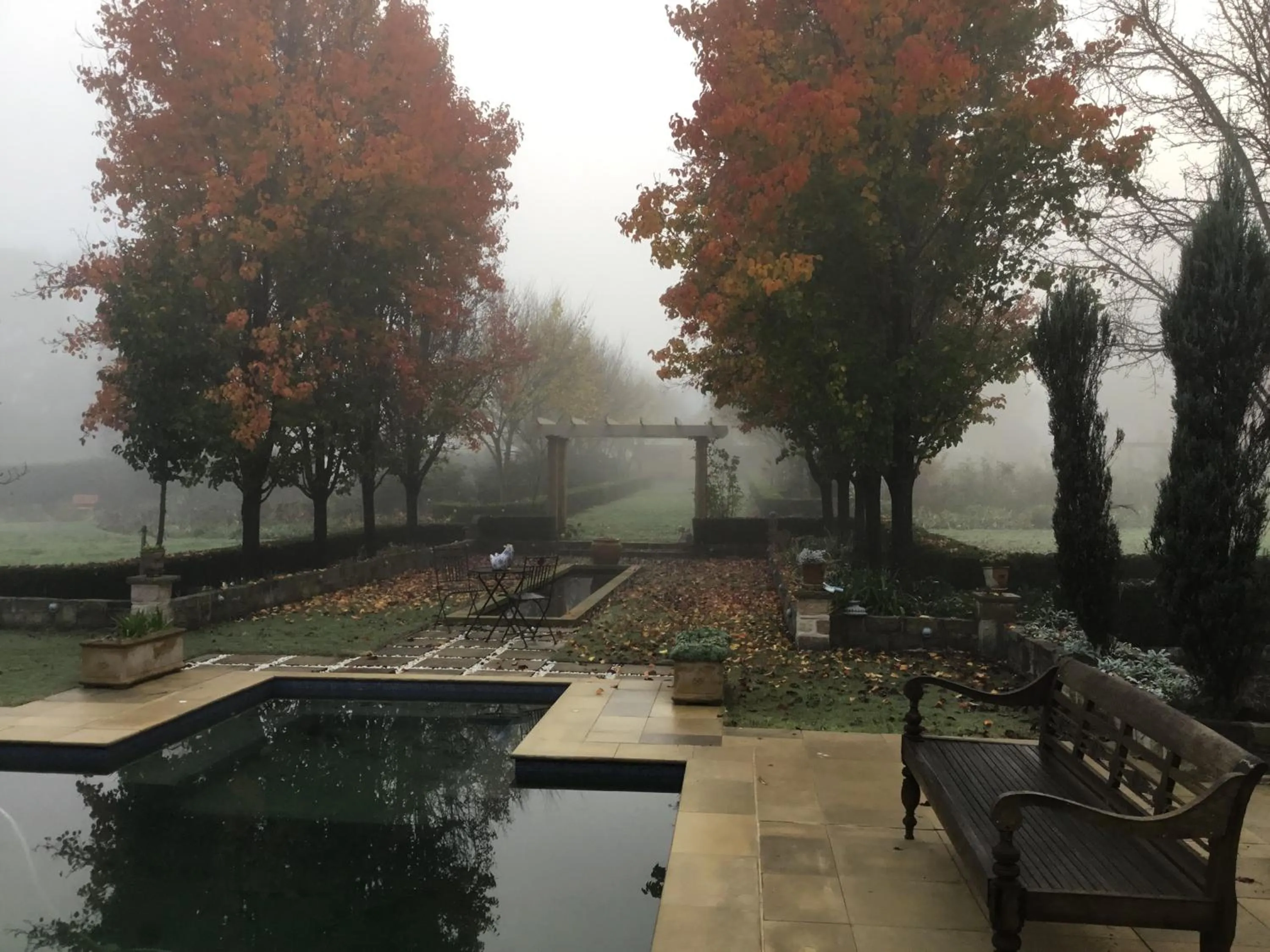 Autumn in Chanticleer Gardens Barn cottage with a Pool
