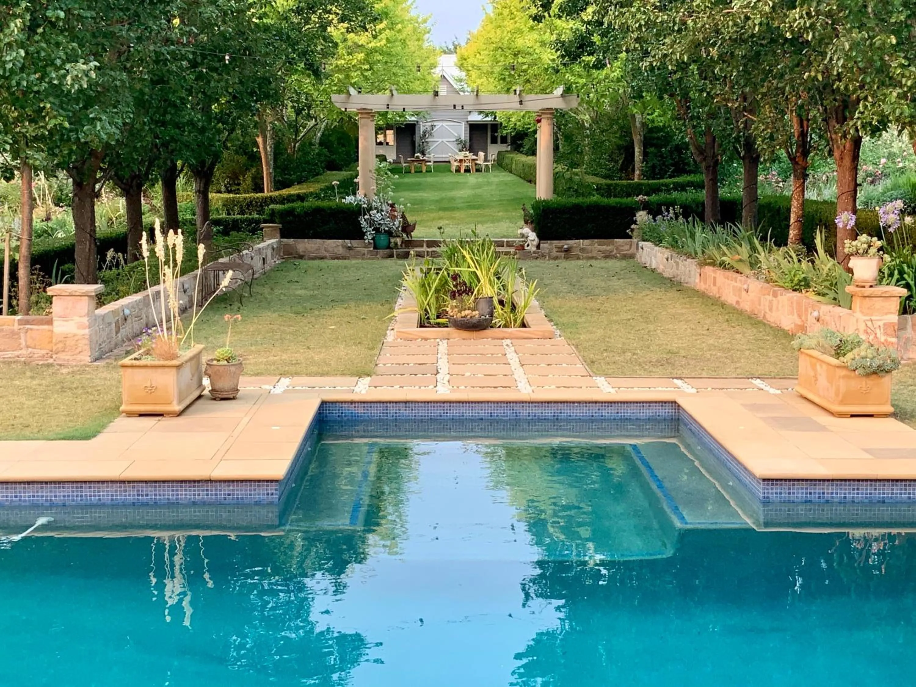 Pool view in Chanticleer Gardens Barn cottage with a Pool