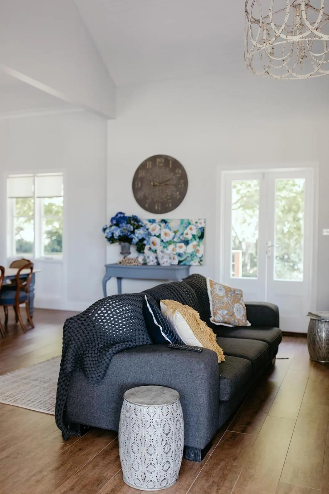 Living room in Chanticleer Gardens Barn cottage with a Pool