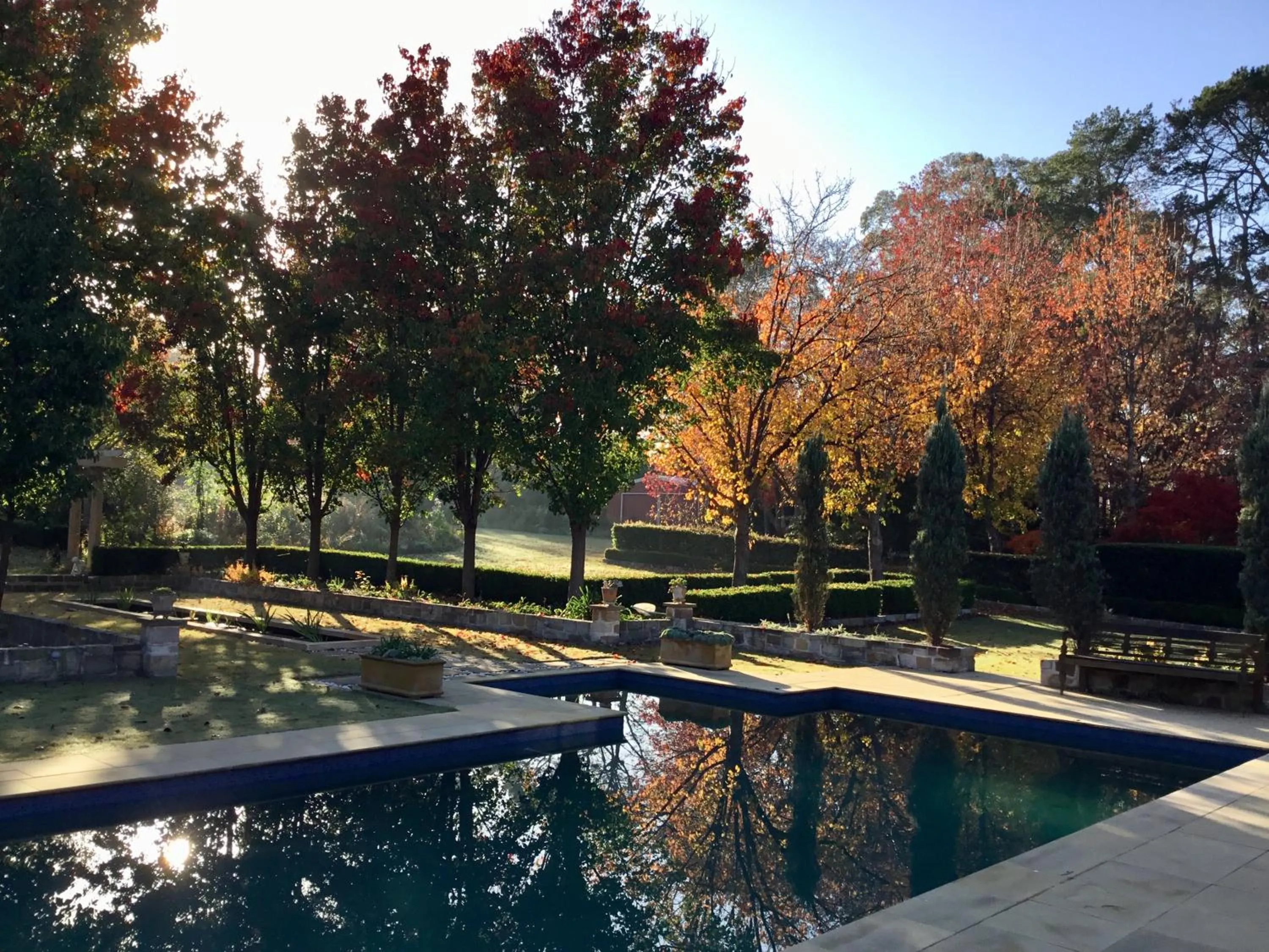 Patio in Chanticleer Gardens Barn cottage with a Pool