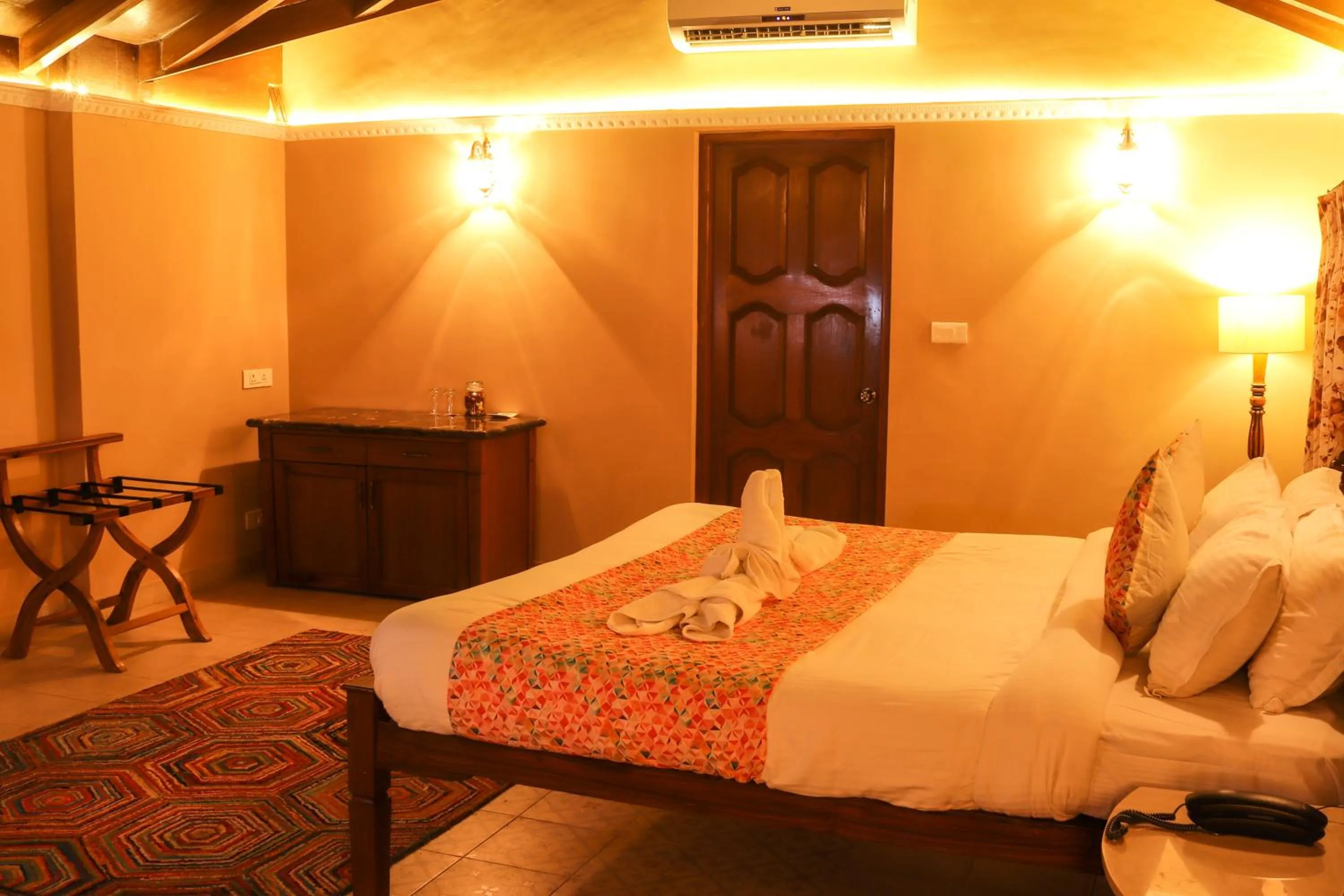 Bed in Surya Kiran Heritage Hotel