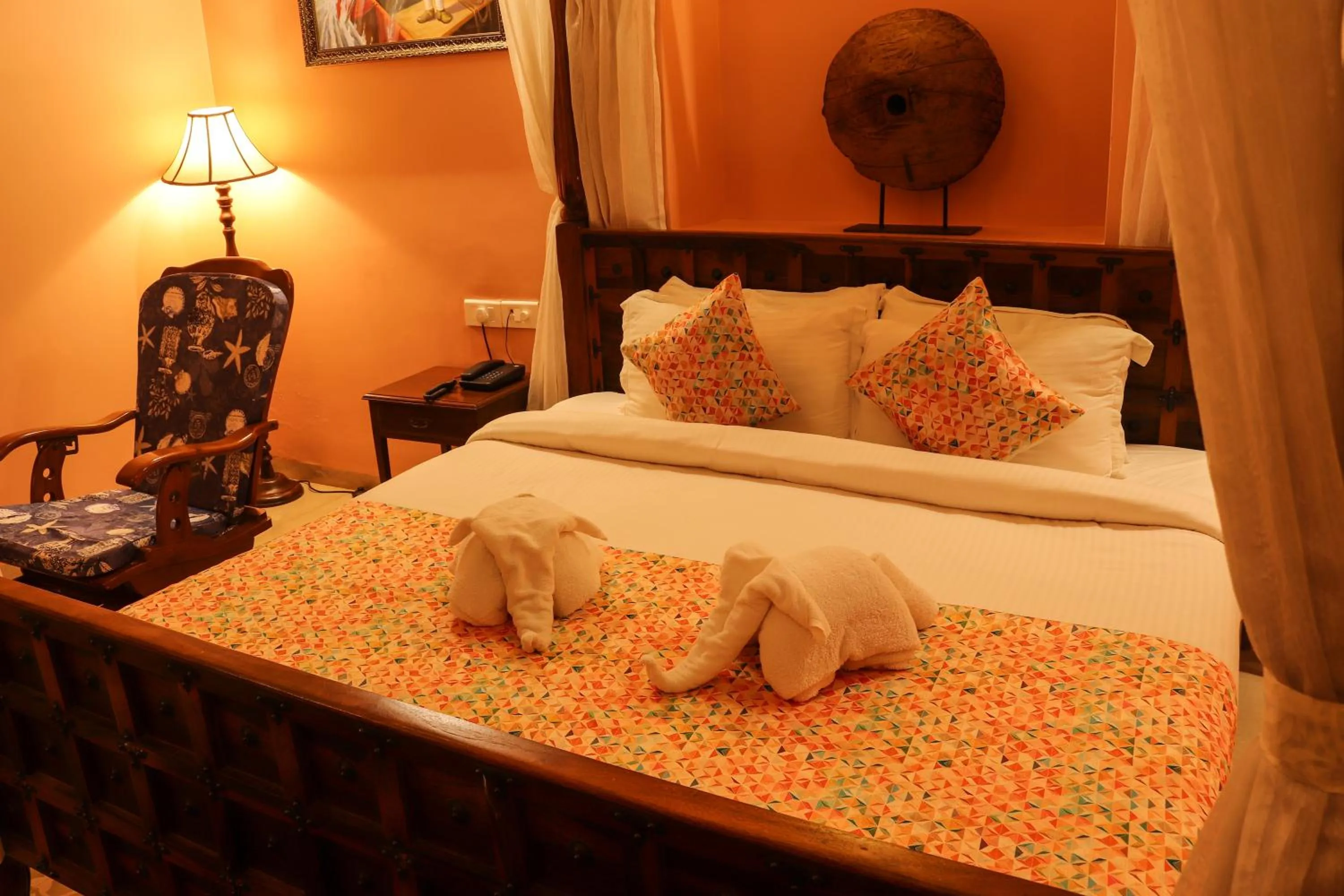Bed in Surya Kiran Heritage Hotel