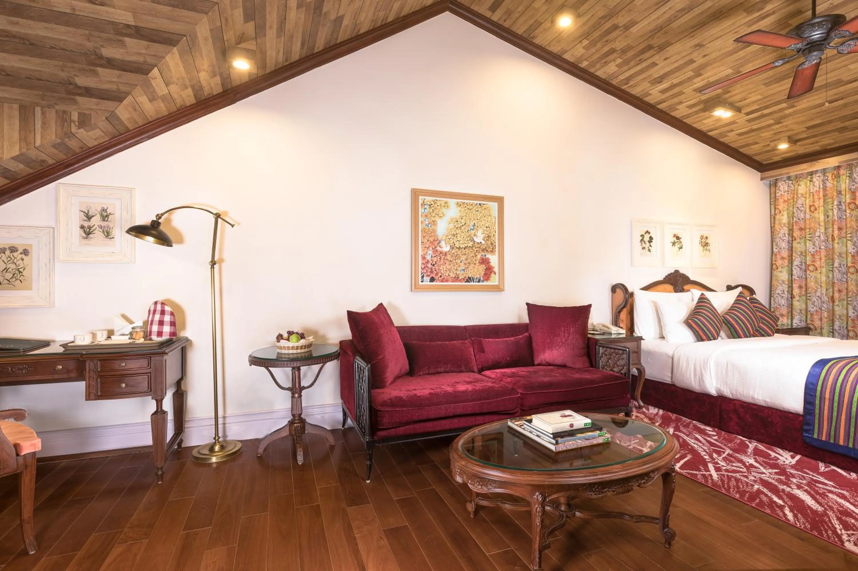 Seating area, Bed in MAYFAIR Himalayan Spa Resort