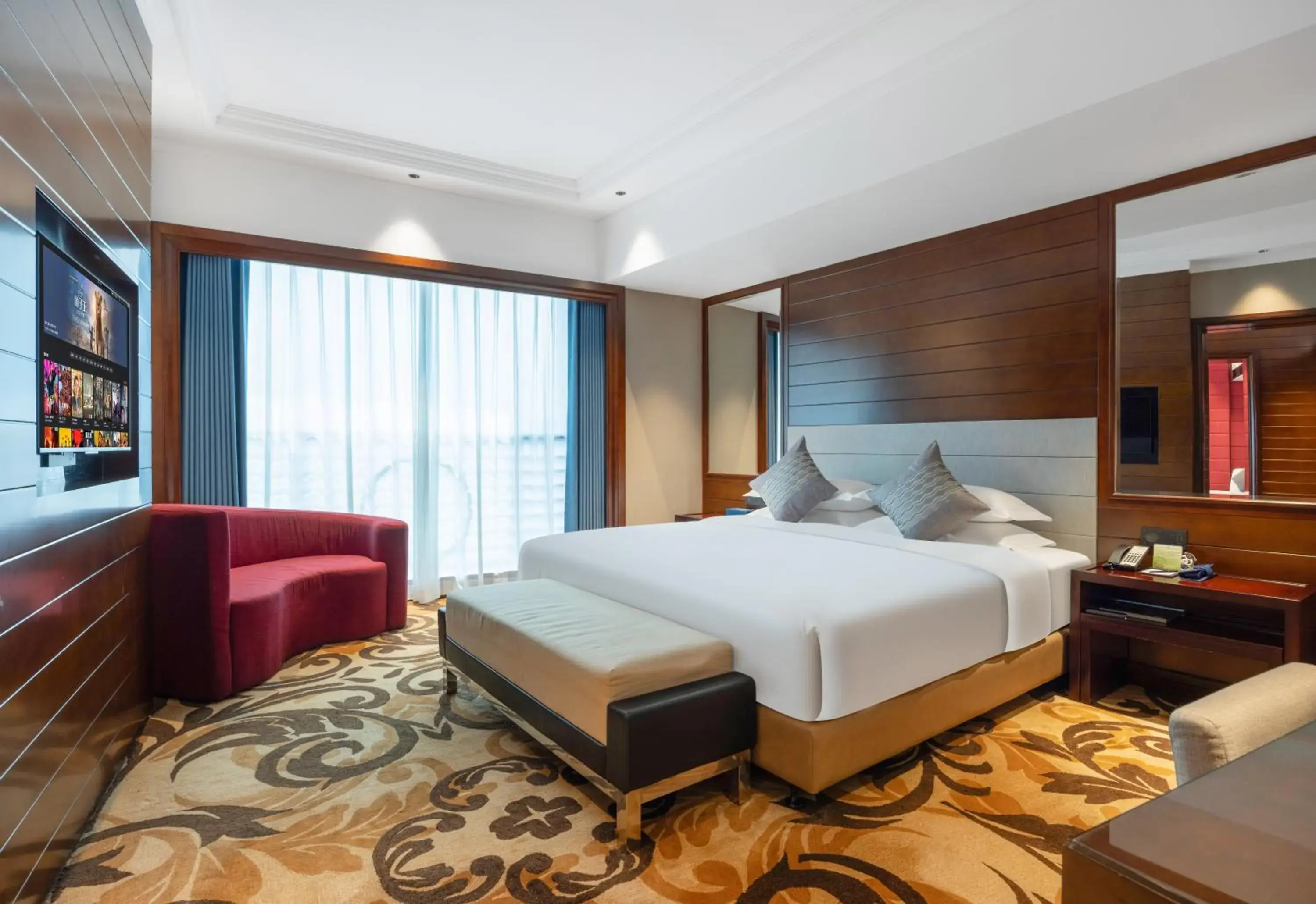Bedroom, Bed in Ocean Hotel Guangzhou - Free Shuttle Bus to Canton Fair, Tao Jin railway station Bedroom, Bed in Ocean Hotel Guangzhou - Free Shuttle Bus to Canton Fair, Tao Jin railway station