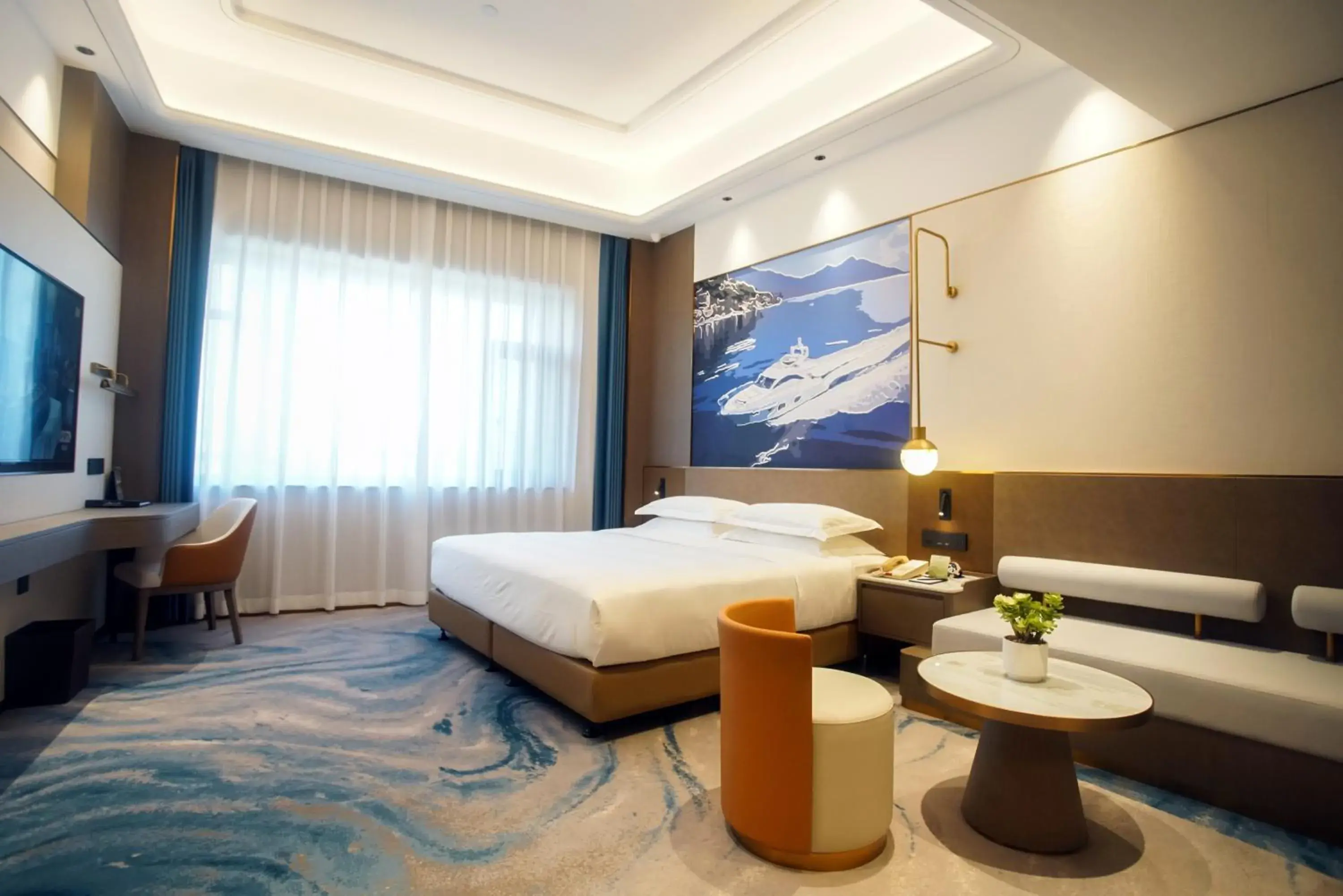 Photo of the whole room, Bed in Ocean Hotel Guangzhou - Tao Jin railway station Photo of the whole room, Bed in Ocean Hotel Guangzhou - Tao Jin railway station