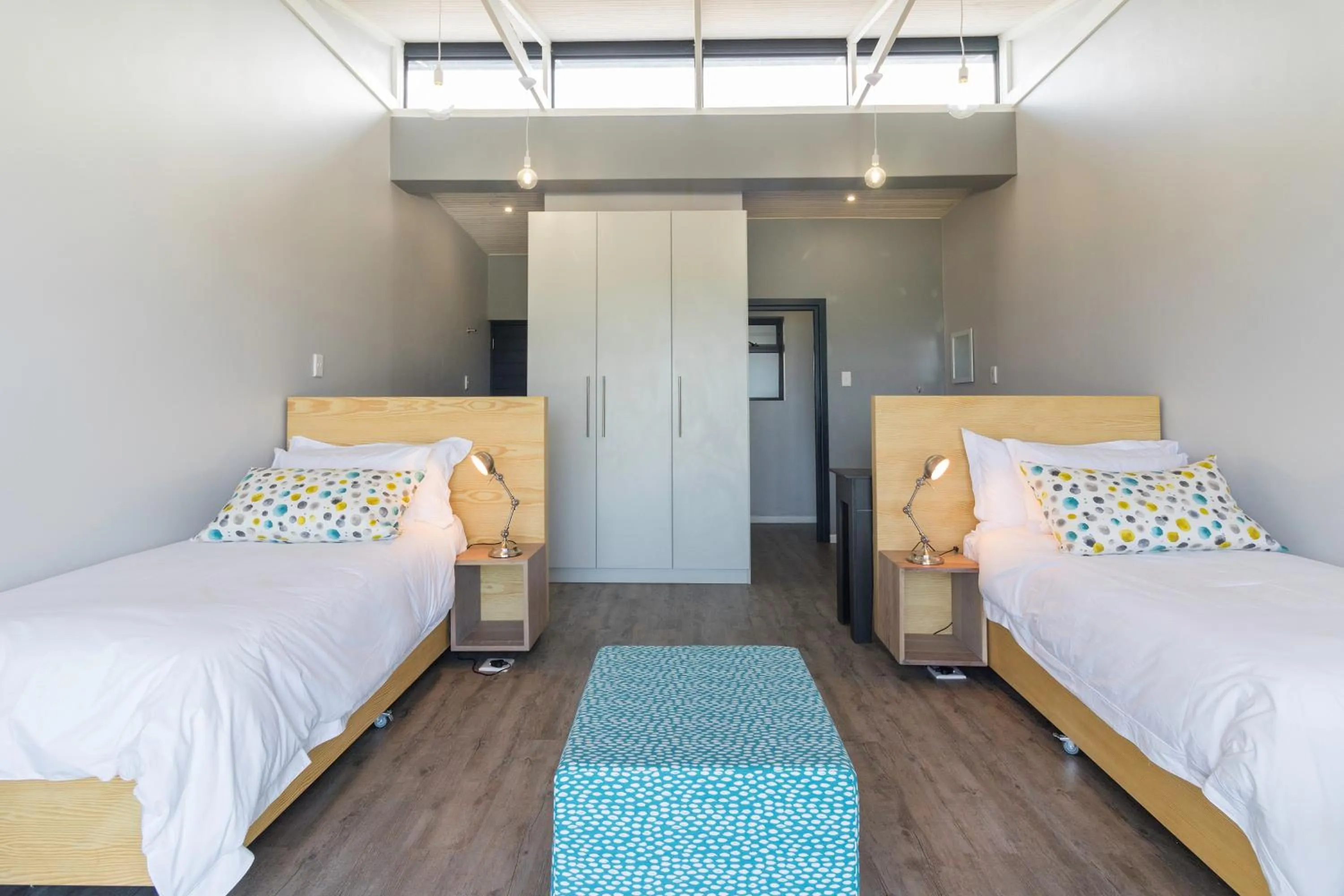 Bed in Sky Blue Guest House