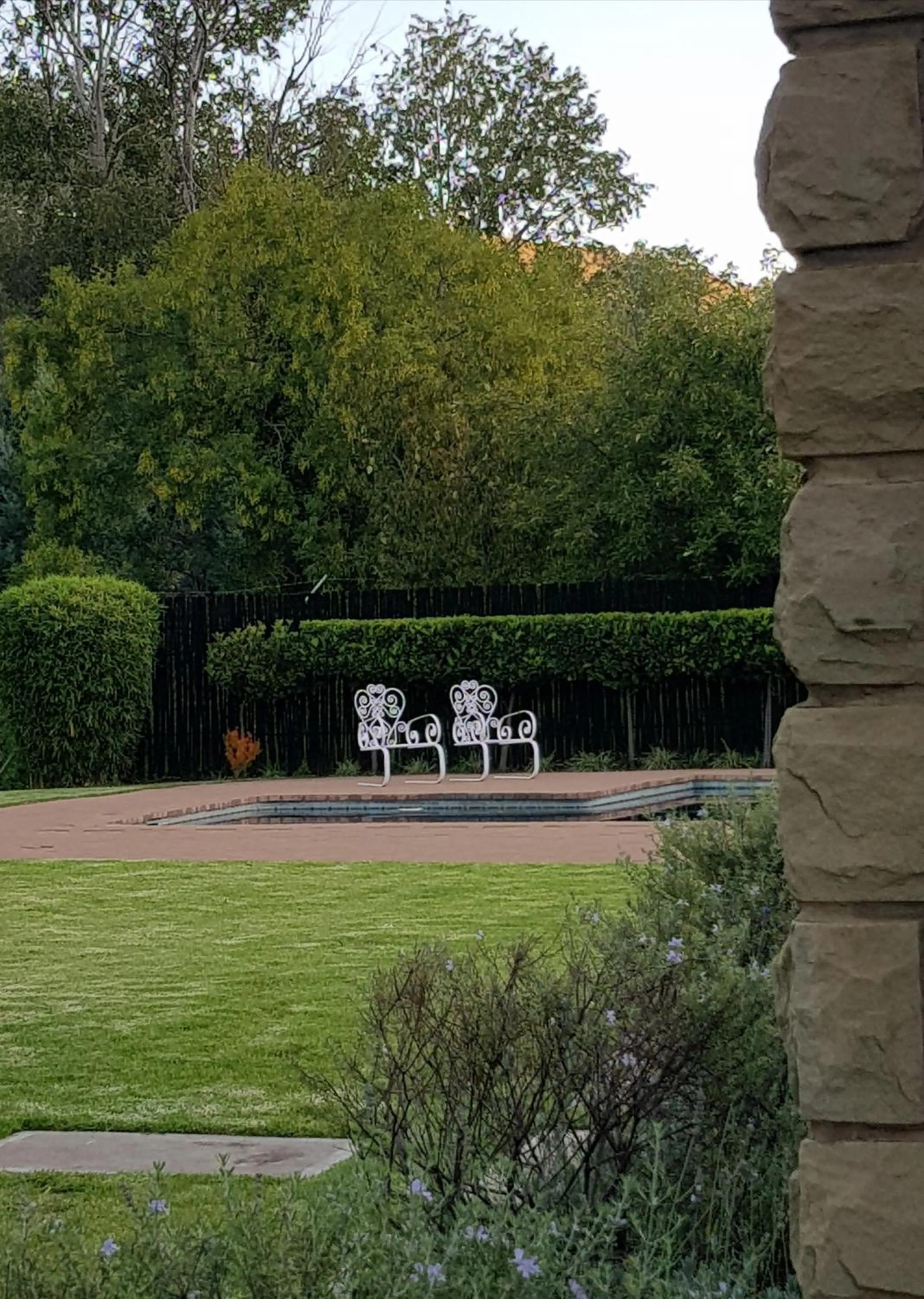 Garden view in 36 On Boom B&B