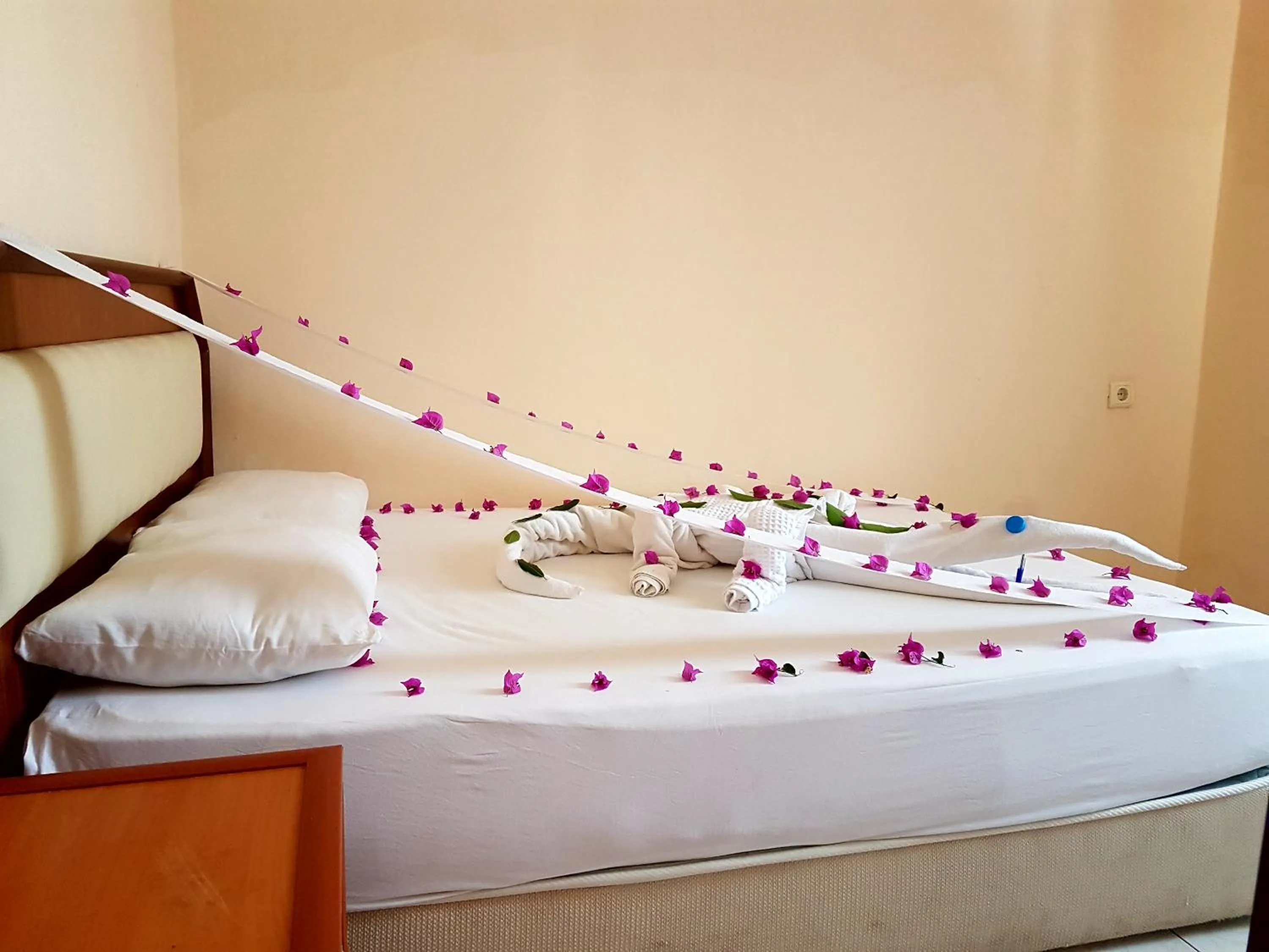 Bed in Palmen Apart Hotel