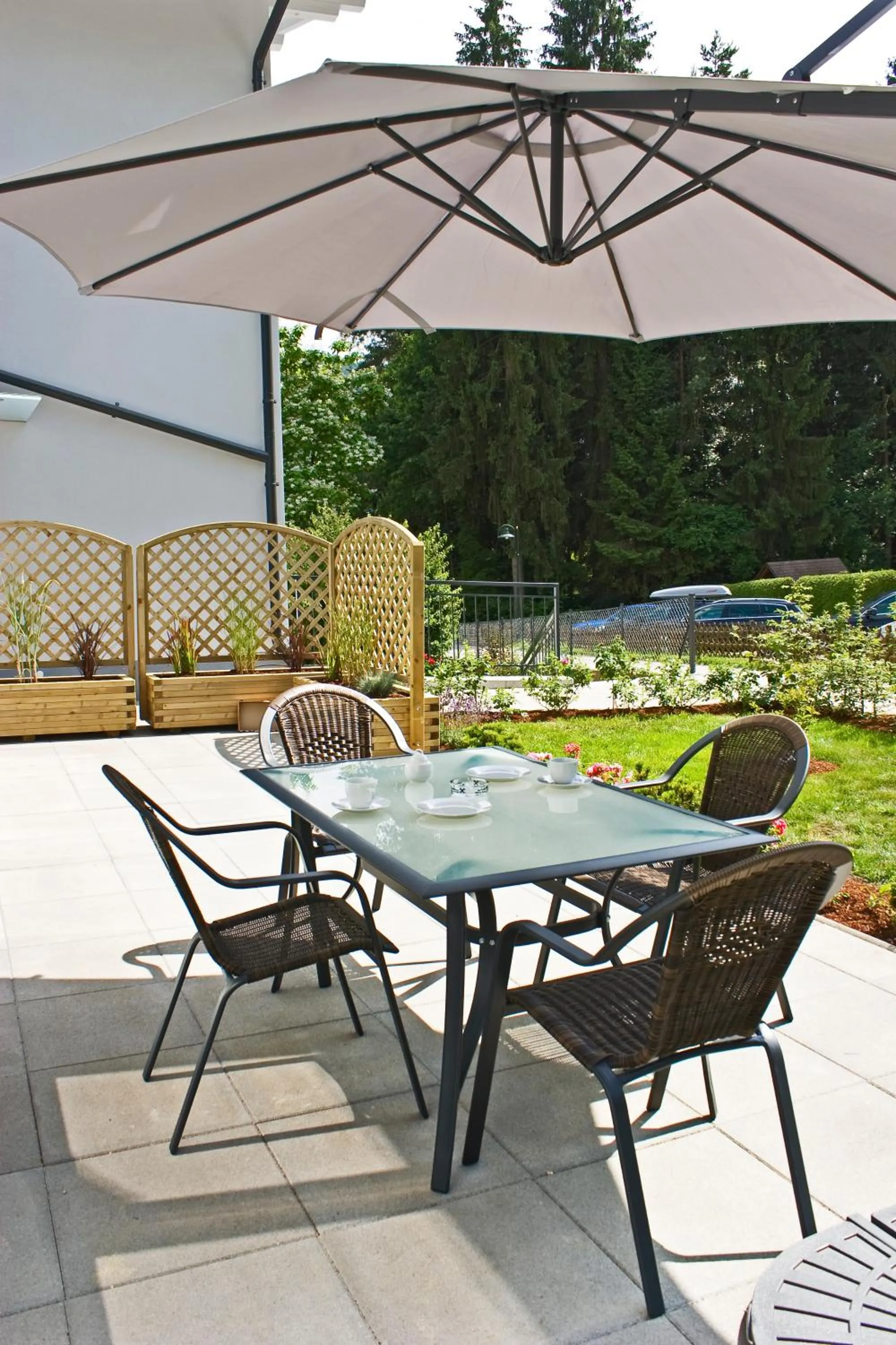 Balcony/Terrace in Aparthotel Klopeinersee