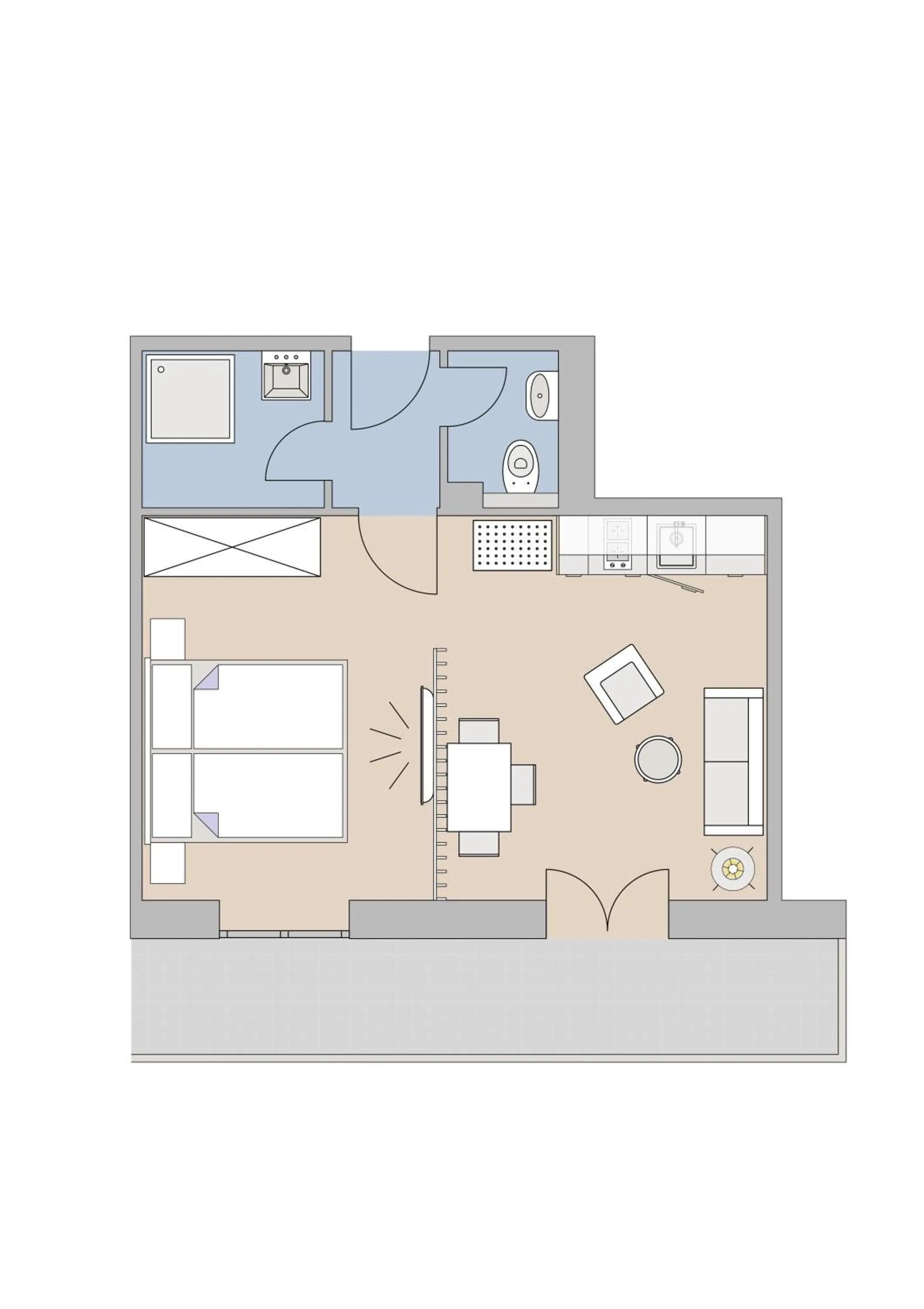 Photo of the whole room in Aparthotel Klopeinersee