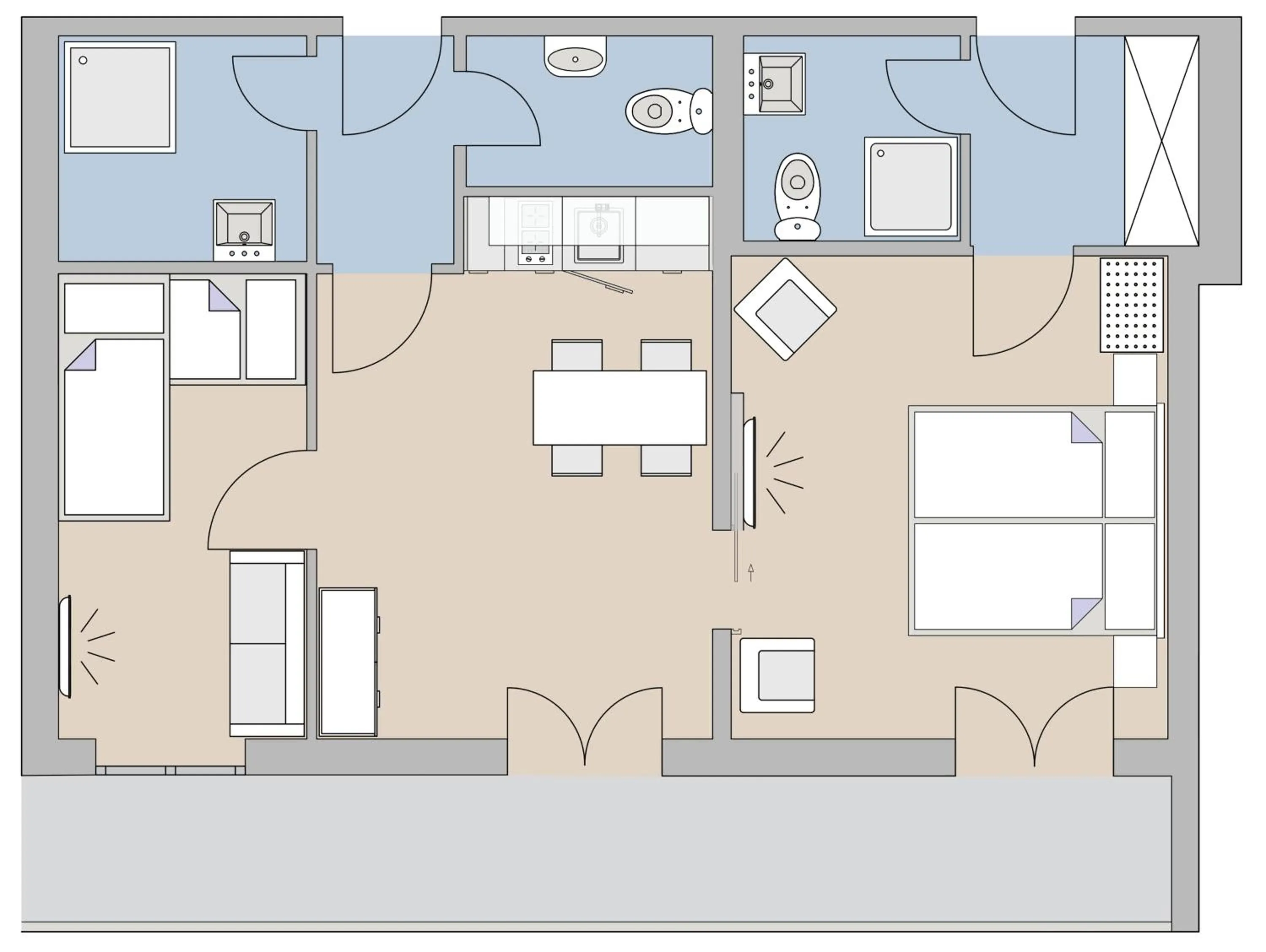 Photo of the whole room in Aparthotel Klopeinersee