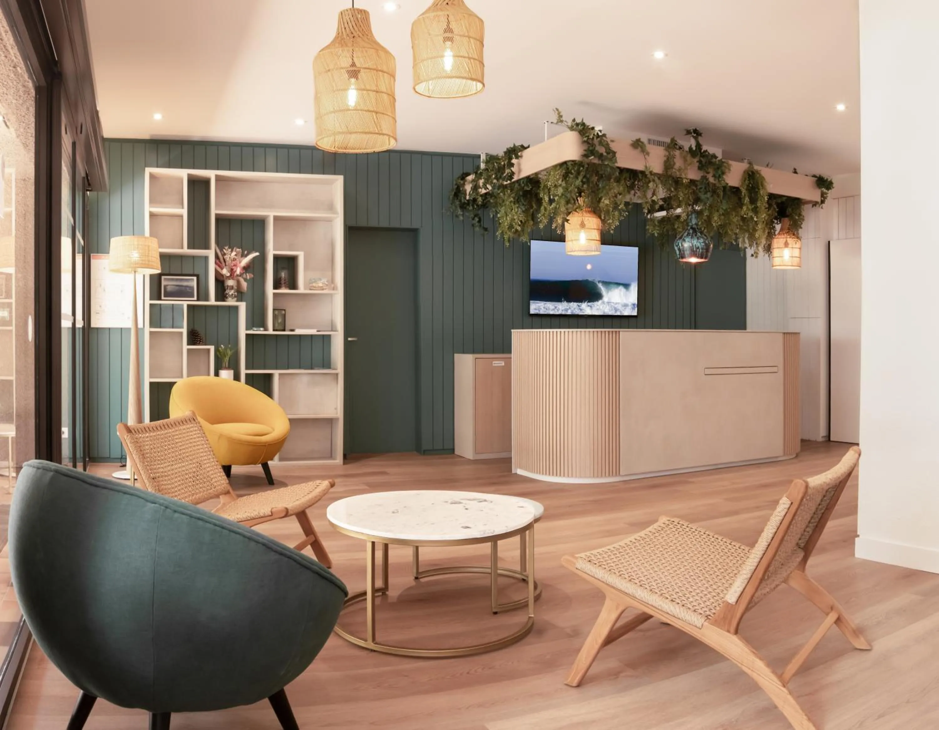 Living room in Résidence Hôtelière les Acanthes