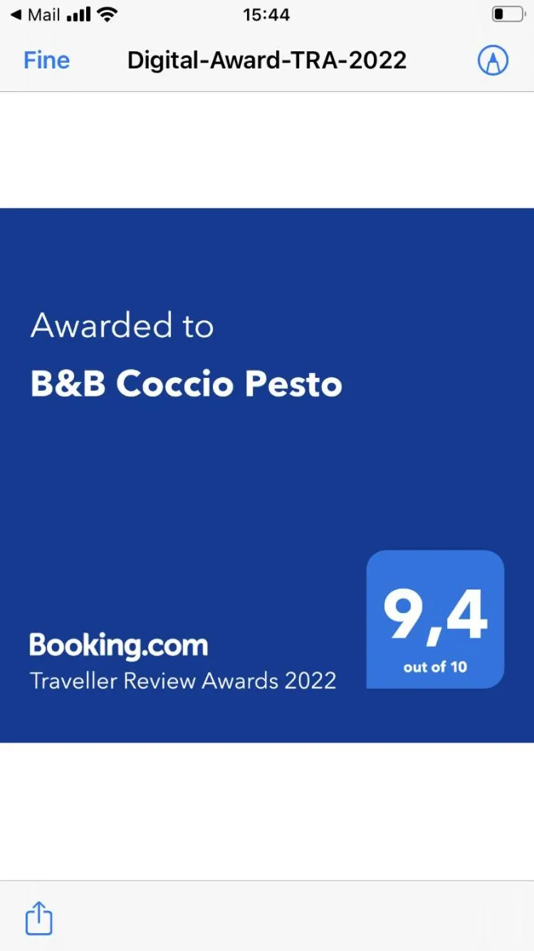 Logo/Certificate/Sign in B&B Coccio Pesto