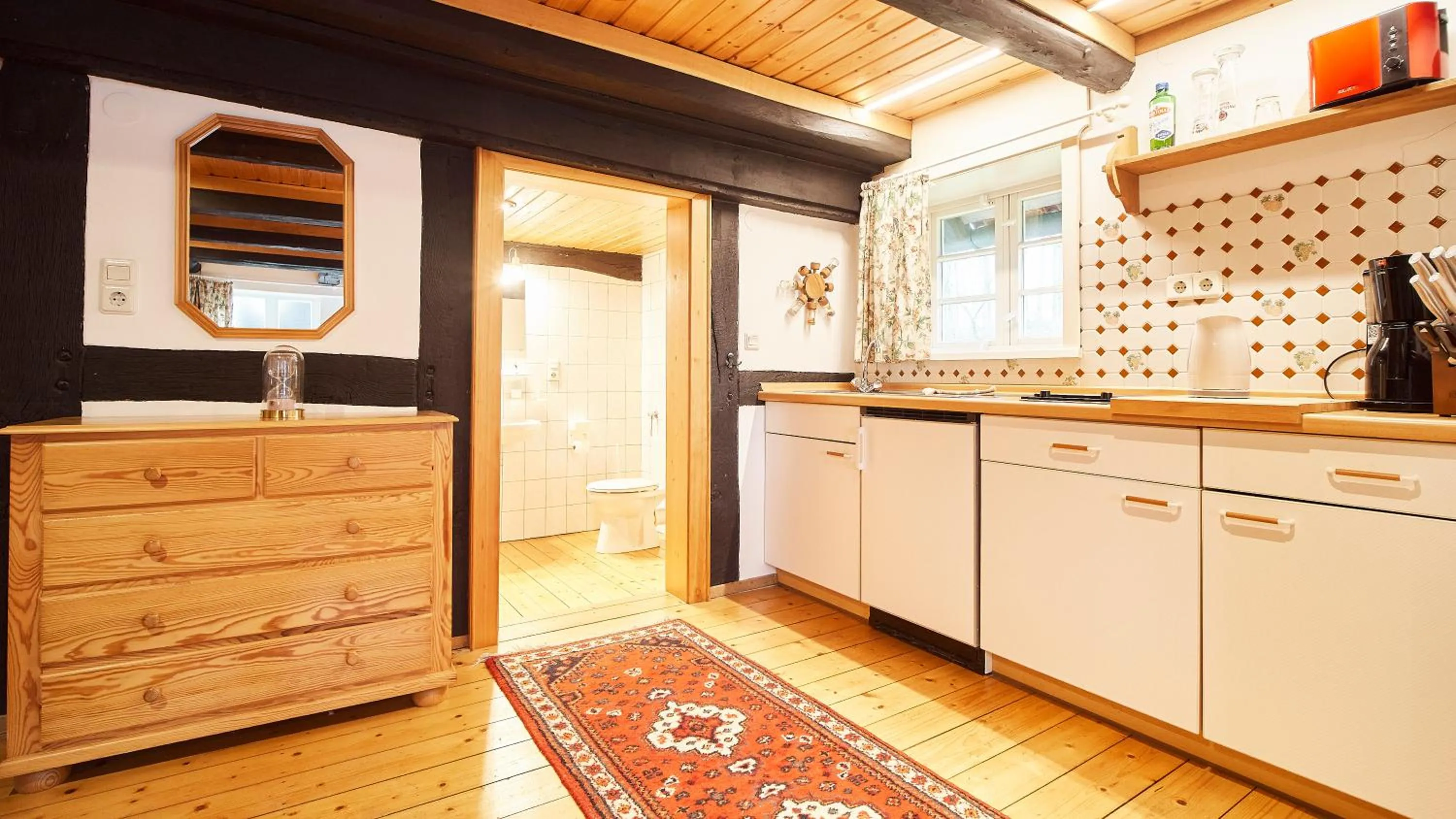 Kitchen or kitchenette in Appartementhotel Blomberger Hof