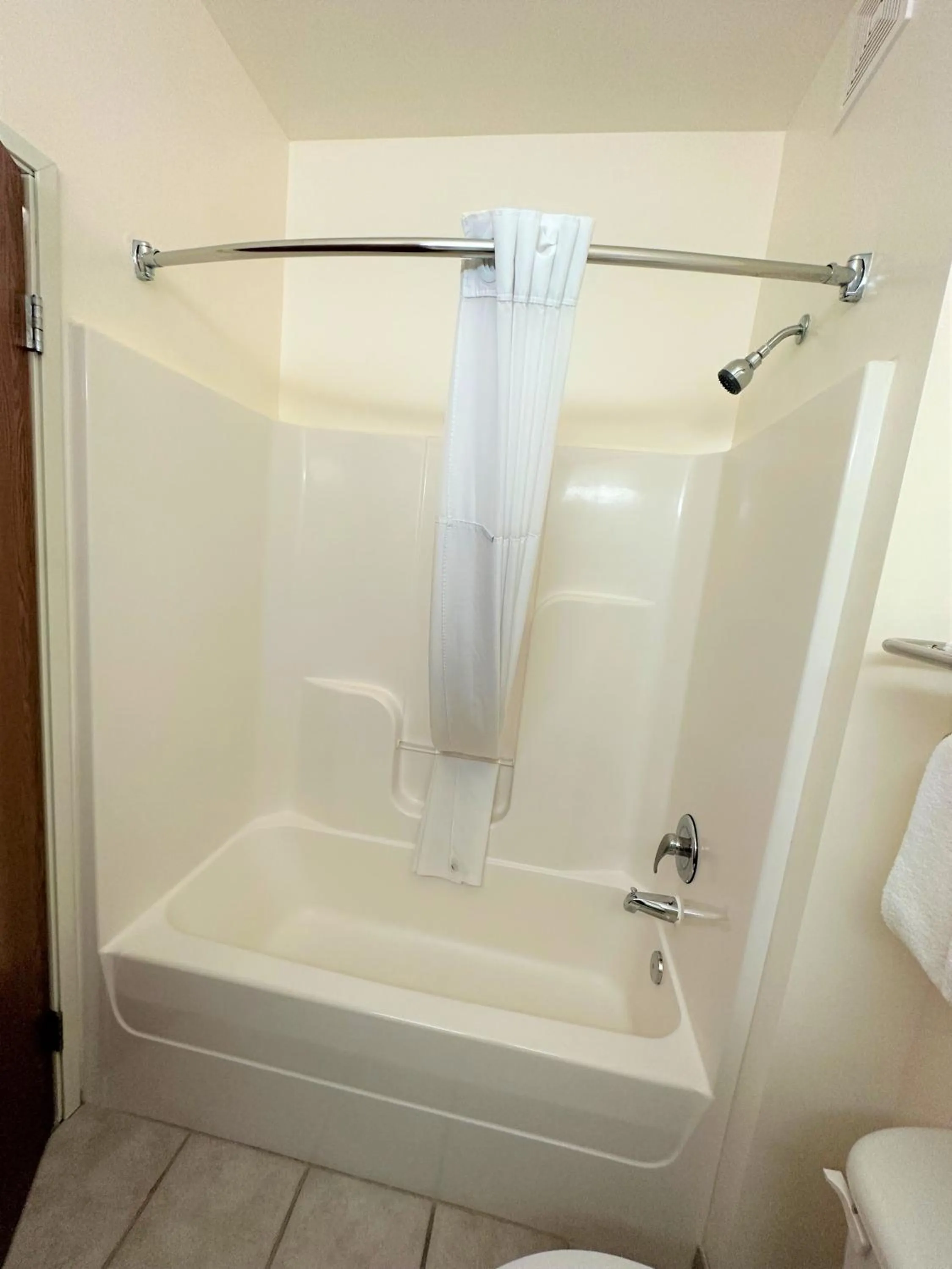 Bathroom in Super 8 by Wyndham Topeka at Forbes Landing