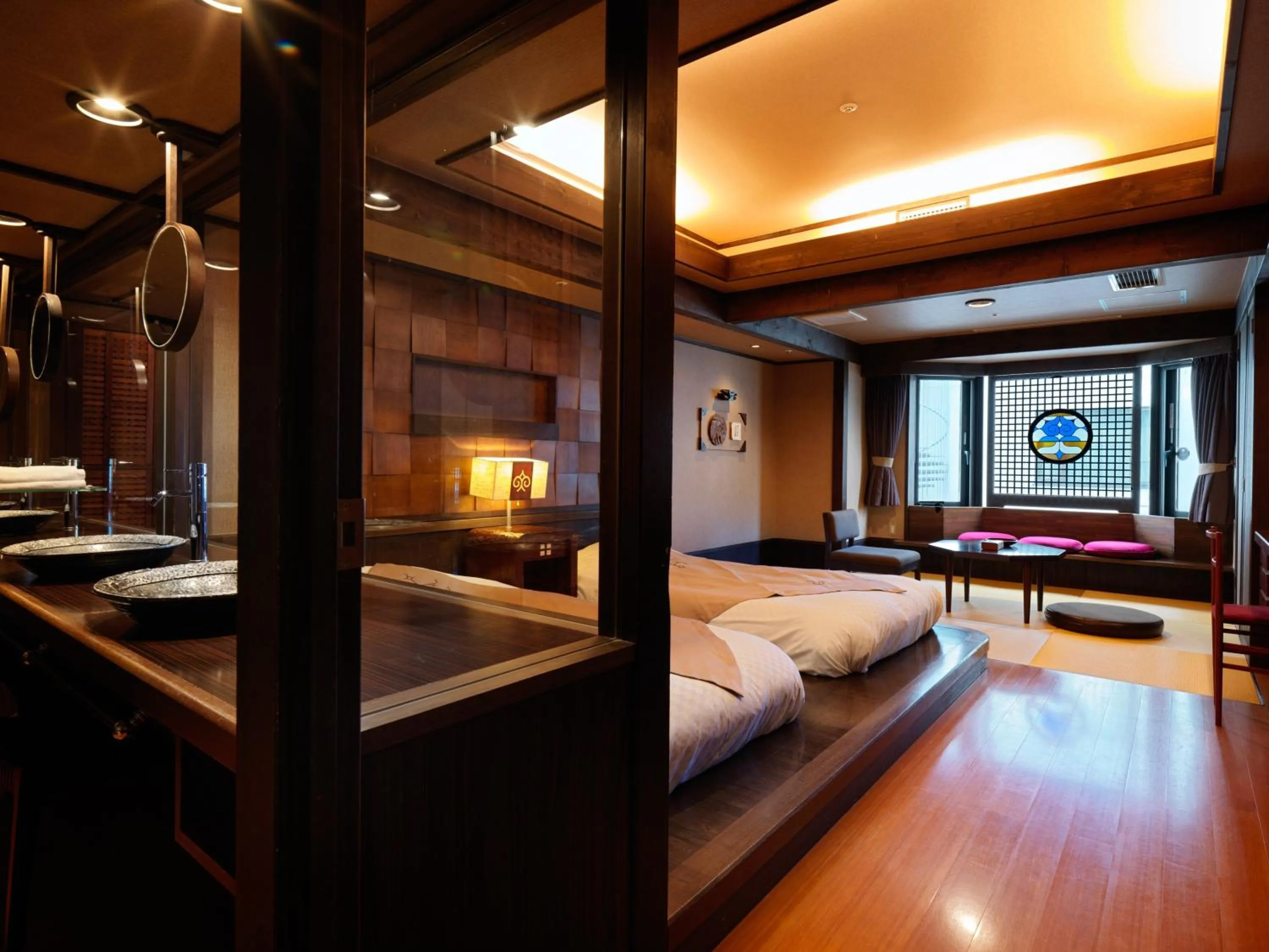 Photo of the whole room, Bed in Akan Yuku no Sato Tsuruga