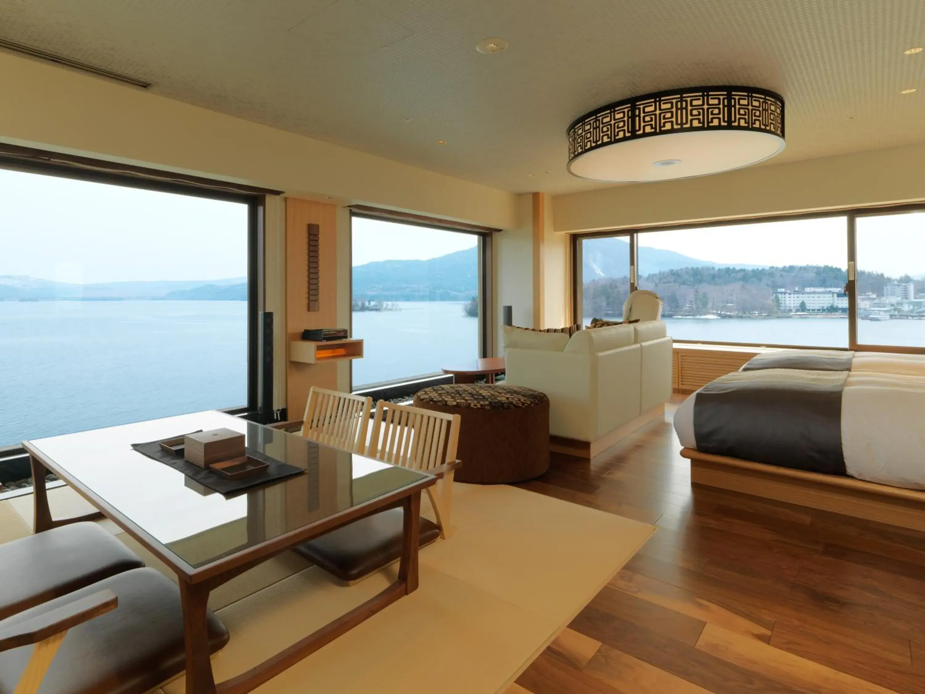 Seating area, Bed in Akan Yuku no Sato Tsuruga Seating area, Bed in Akan Yuku no Sato Tsuruga