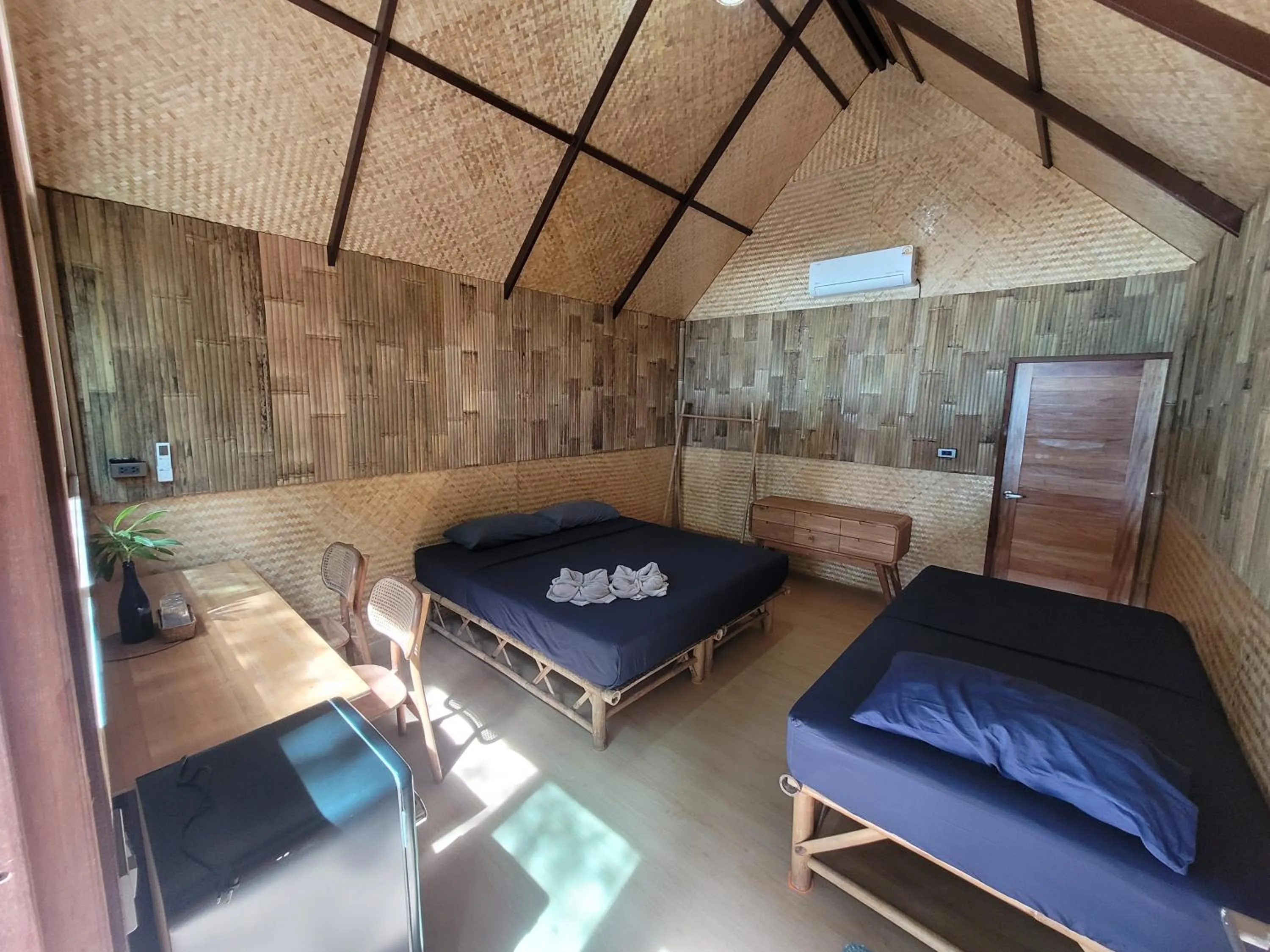 View (from property/room), Bed in Green View Beach Resort