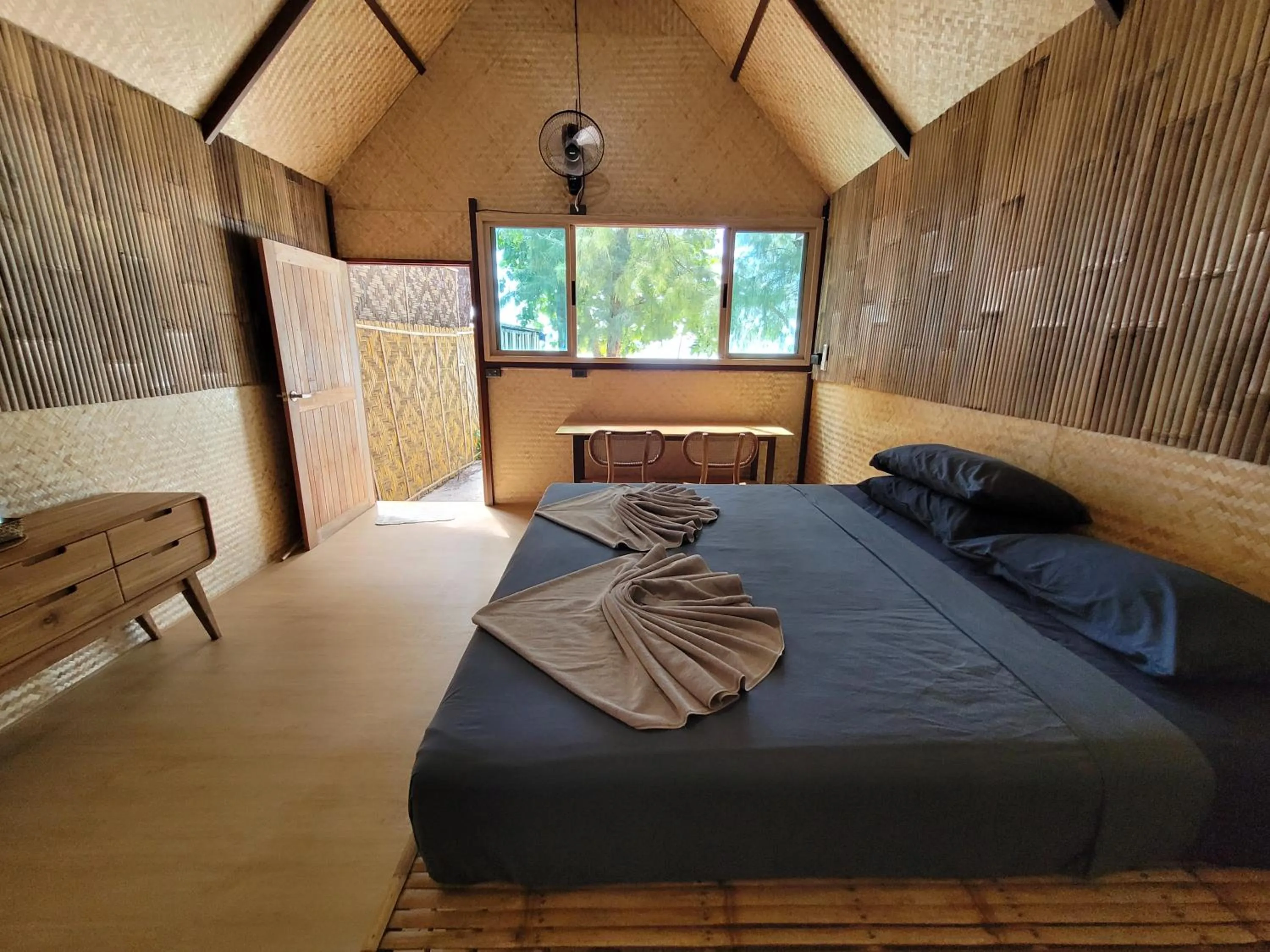 View (from property/room), Bed in Green View Beach Resort