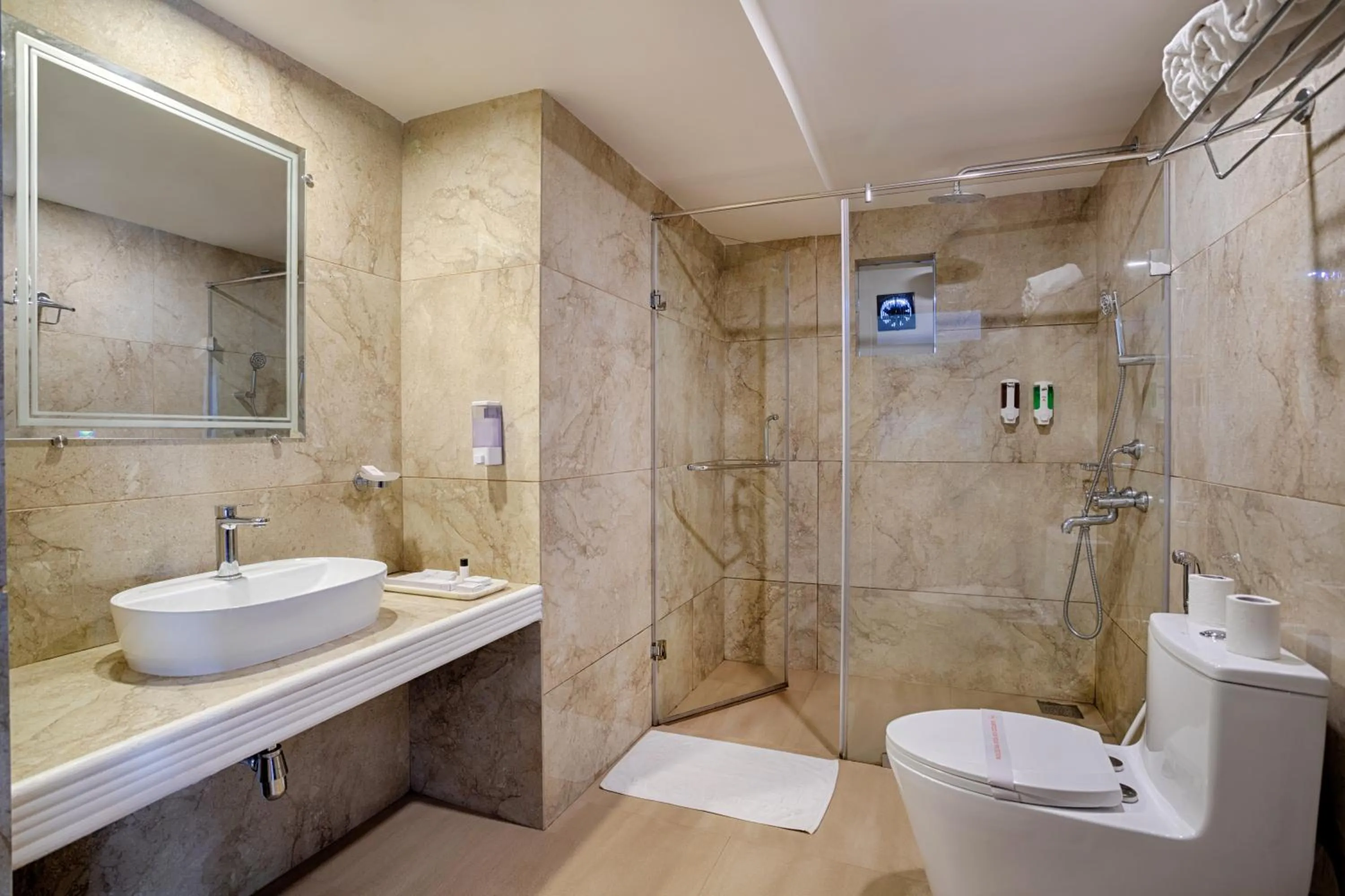 Shower in Ziva Suites - A Botique Hotel