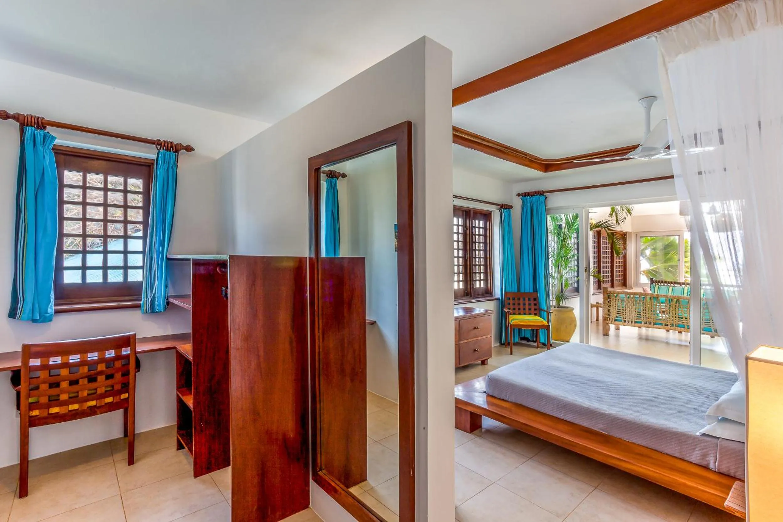 Bedroom, Bed in Tequila Sunrise Beach Cabana - Diani Beach
