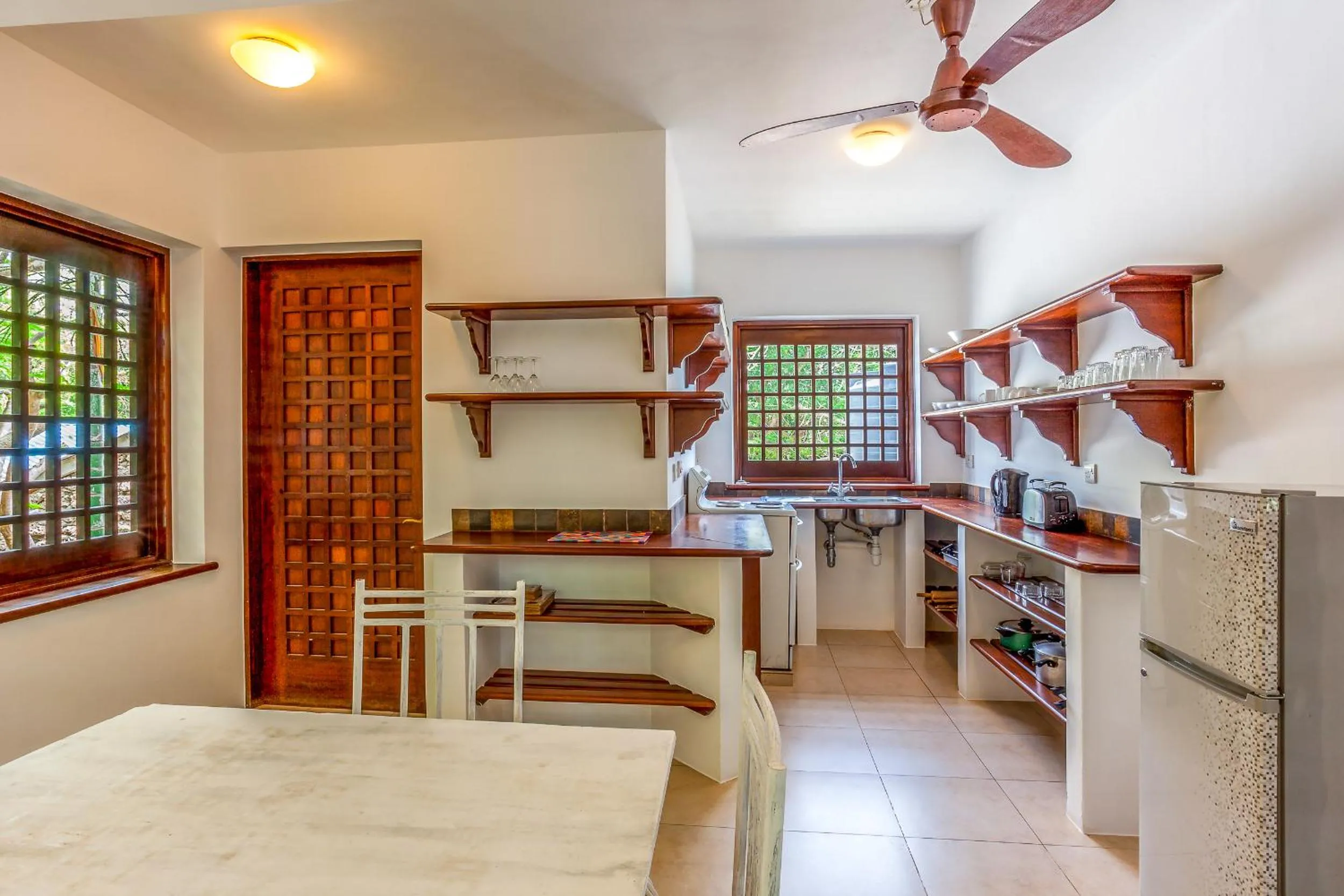 Kitchen or kitchenette in Tequila Sunrise Beach Cabana - Diani Beach