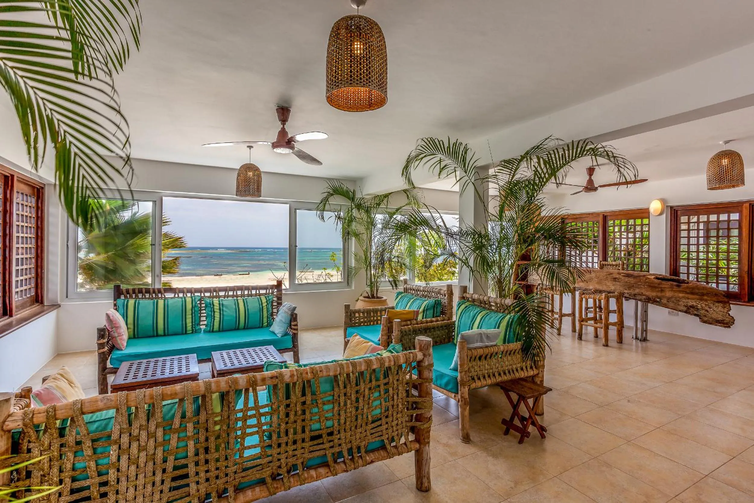 Living room in Tequila Sunrise Beach Cabana - Diani Beach