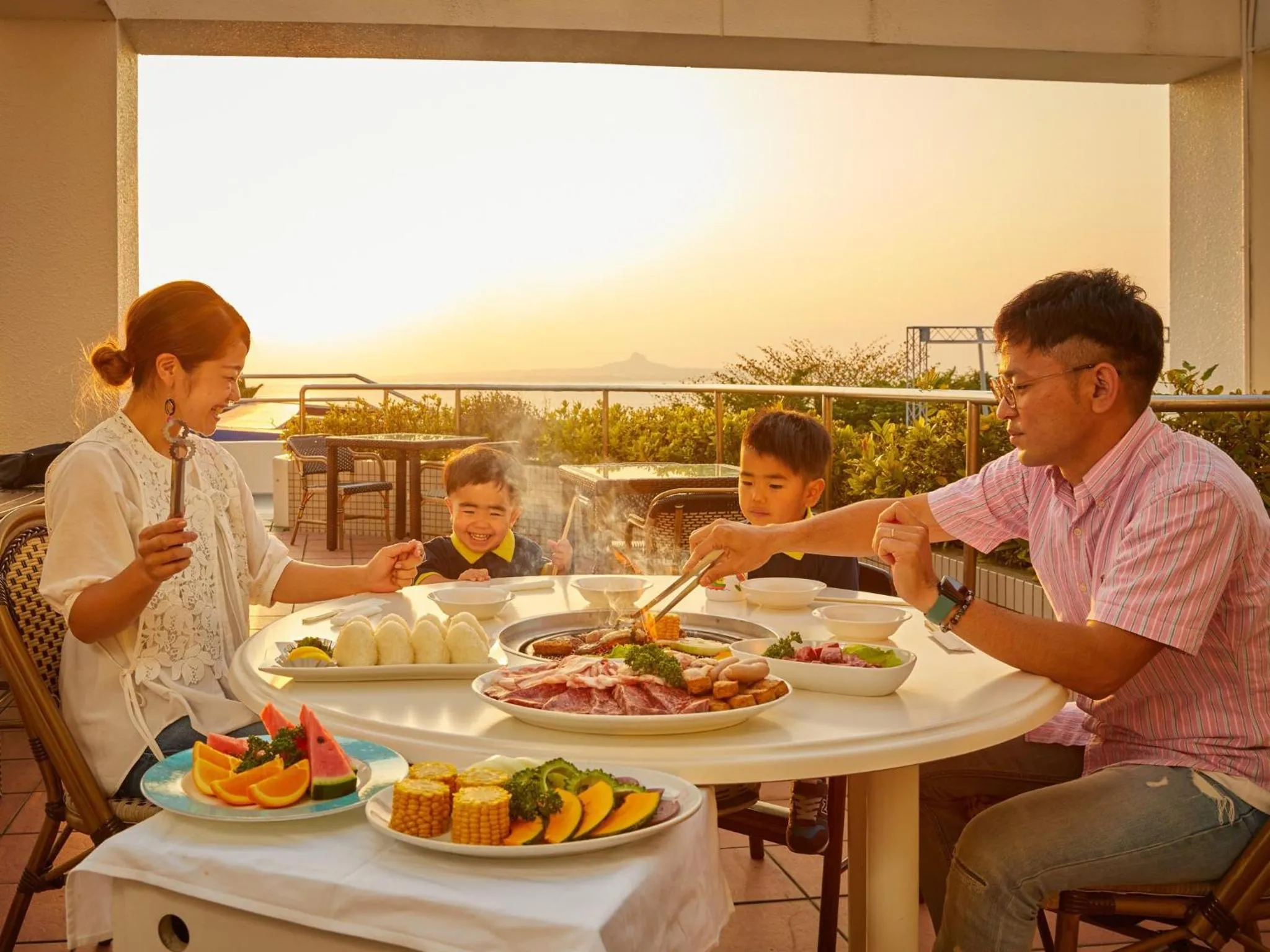 Family in Royal View Hotel Churaumi